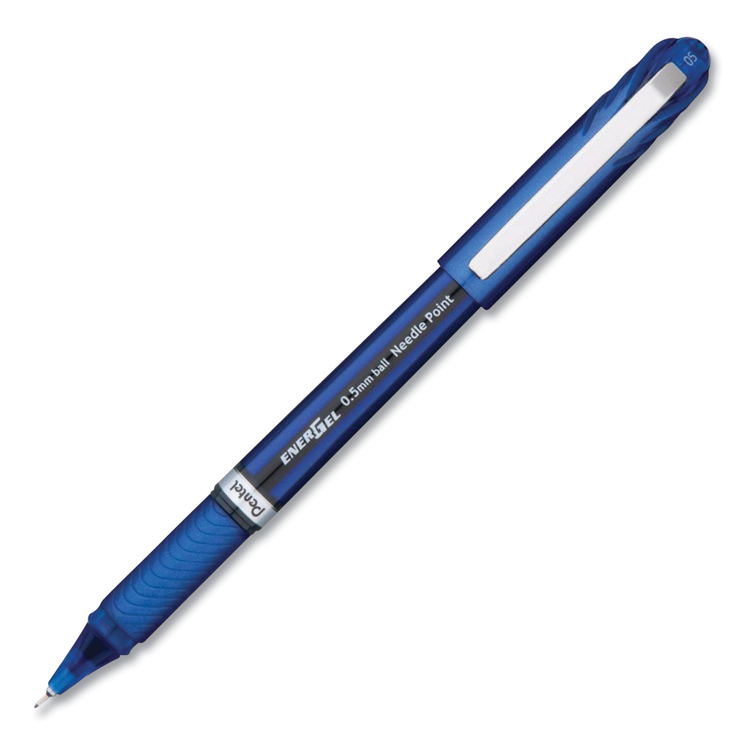  Pentel PENBLN25C EnerGel NV Stick Gel Pen, 0.5 mm Needle Tip, Blue Ink/Barrel, Dozen (PEN1140554) 