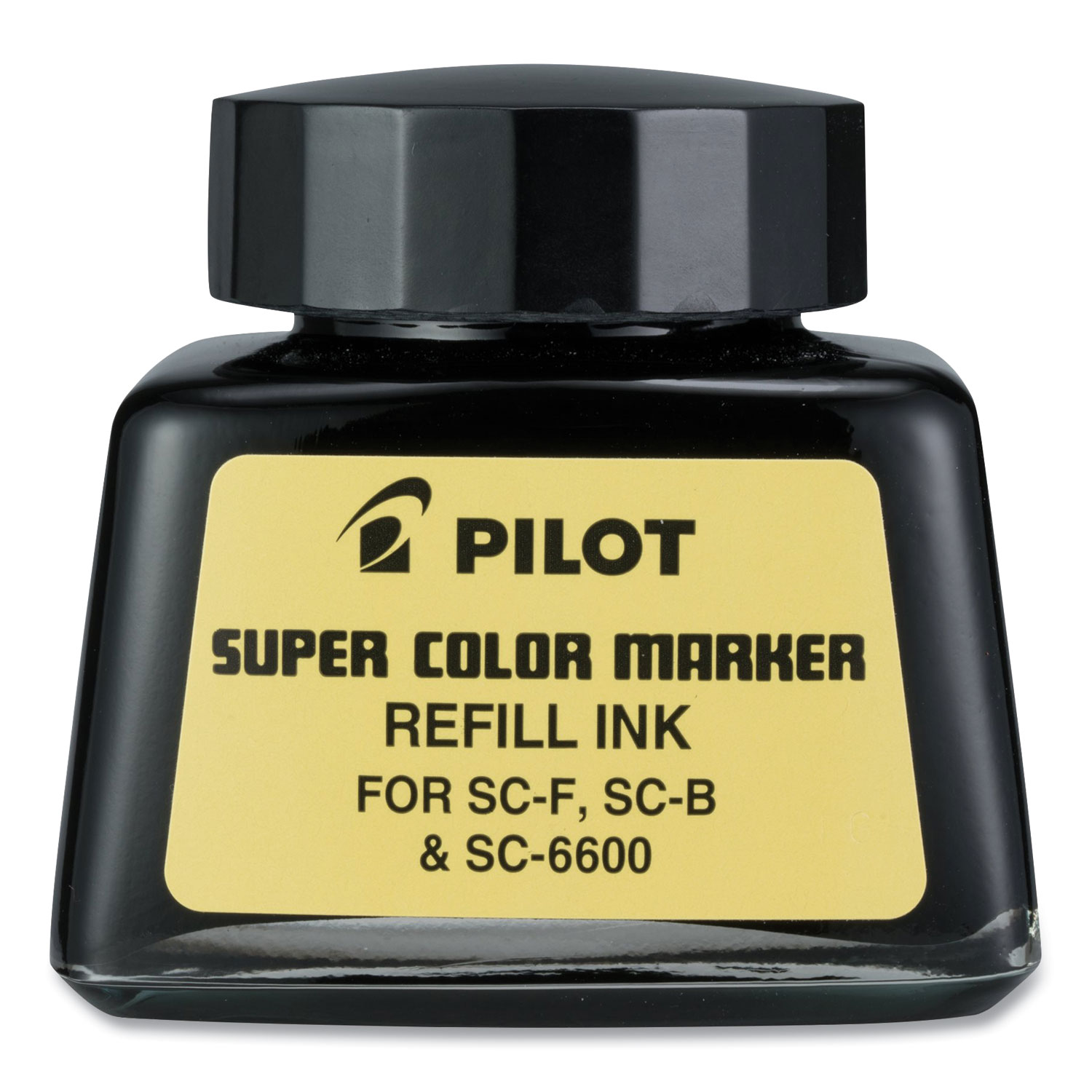  Pilot PIL43500 Super Color Marker Refill Ink, 30 mL Bottle, Black (PIL810639) 