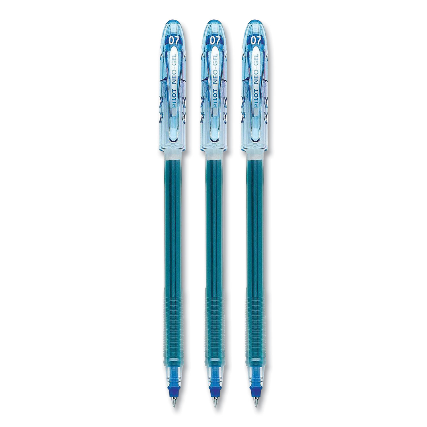 Pilot® Neo-Gel Stick Gel Pen, Fine 0.7 mm, Blue Ink/Barrel, 48/Pack