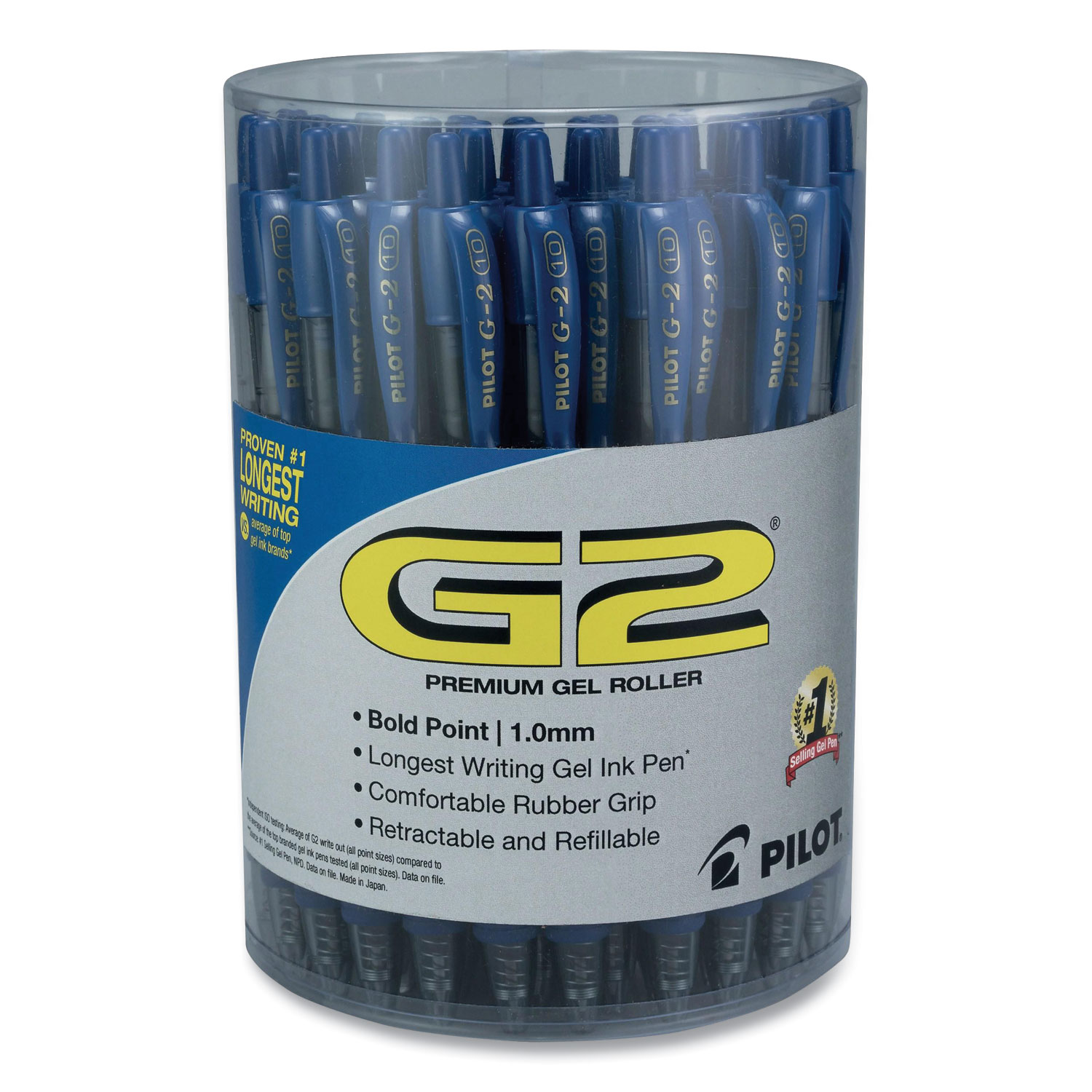  Pilot PIL84099 G2 Premium Retractable Gel Pen, Bold 1 mm, Blue Ink, Smoke Barrel, 36/Pack (PIL2715733) 