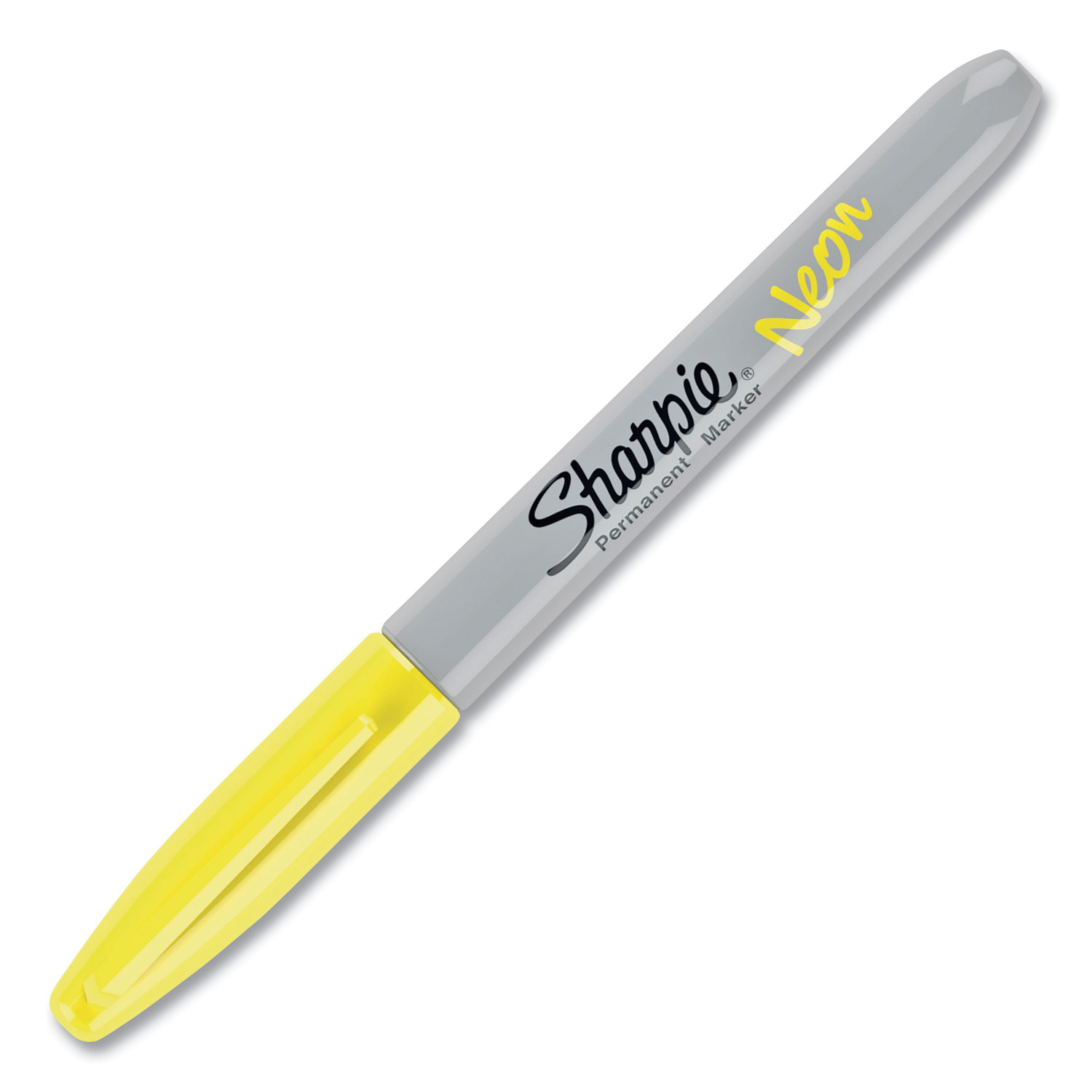 Sharpie® Neon Permanent Markers, Fine Bullet Tip, Neon Yellow