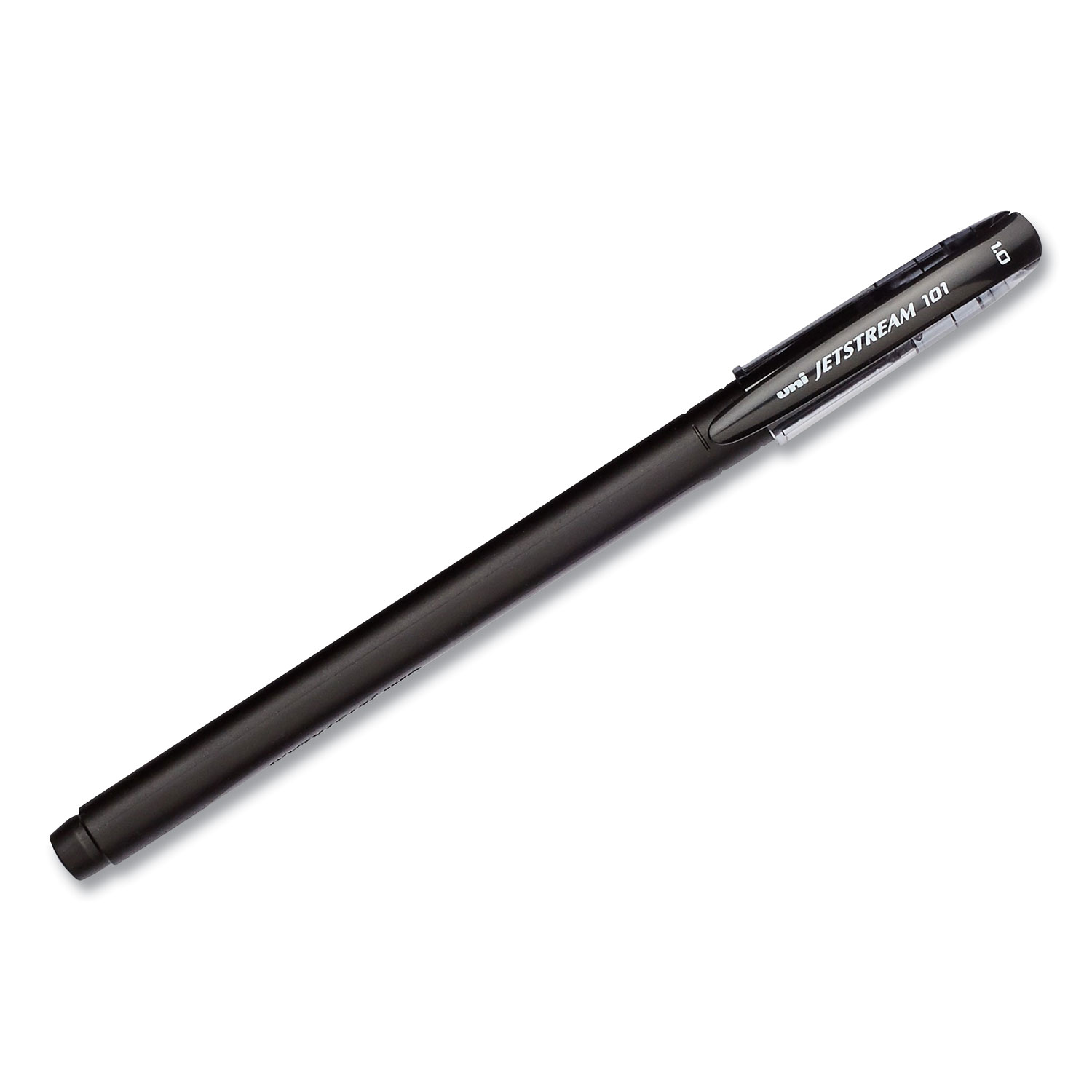 uni-ball® Jetstream 101 Stick Roller Ball Pen, Bold 1 mm, Black Ink/Barrel, Dozen