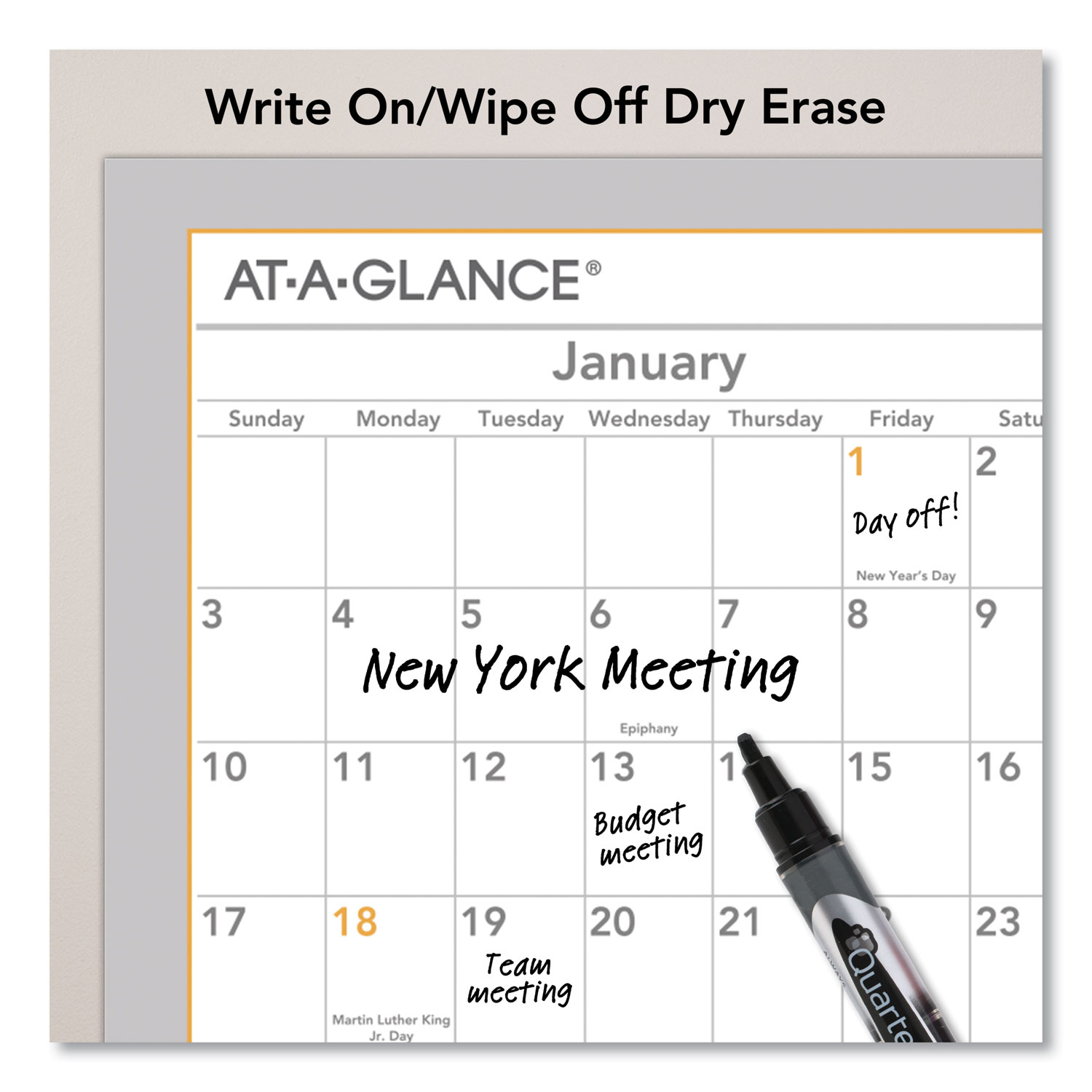 Buy ATAGLANCE WallMates SelfAdhesive Dry Erase Yearly Calendar, 24 x