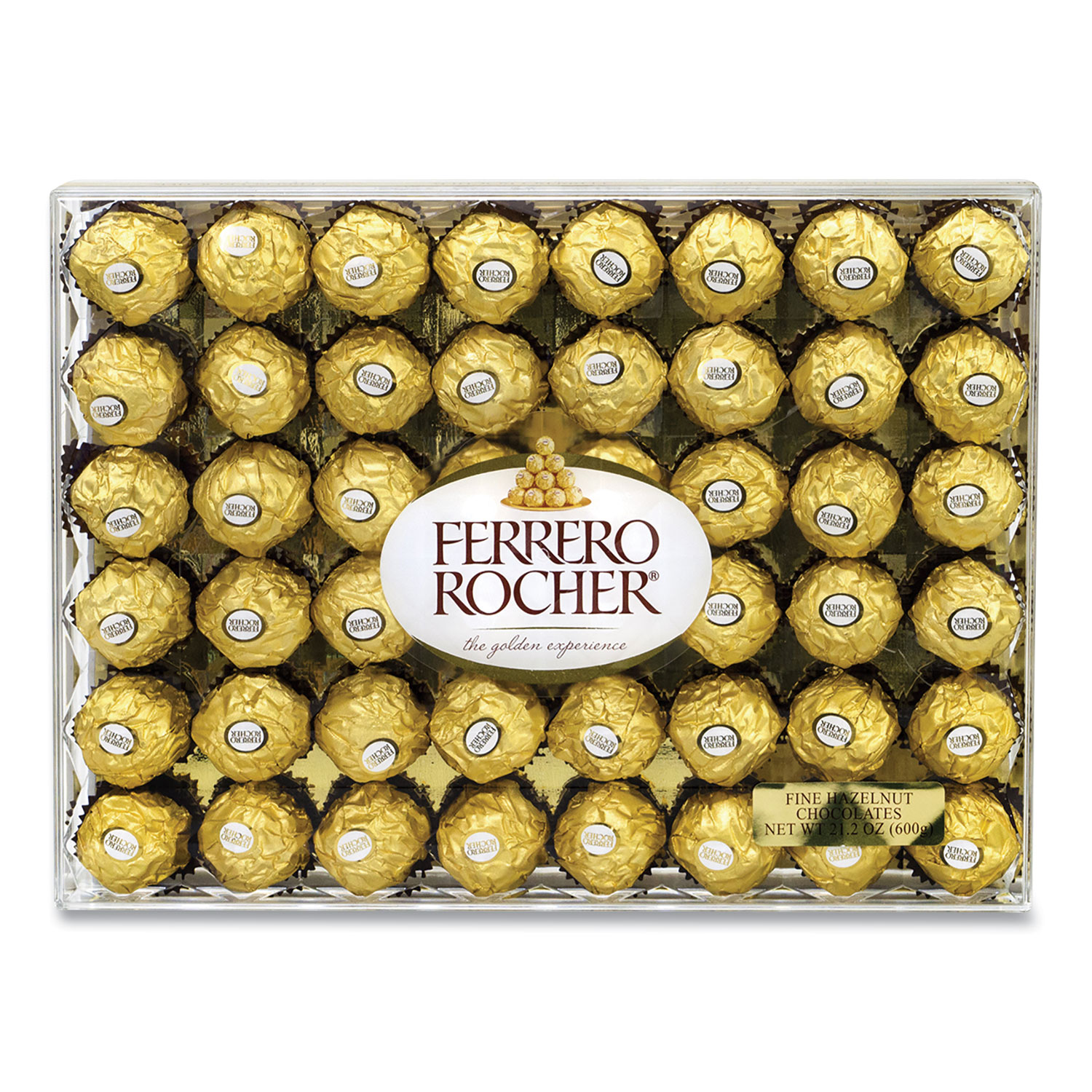  FERRERO ROCHER 12991 Hazelnut Chocolate Diamond Gift Box, 21.2 oz, 48 Pieces, Free Delivery in 1-4 Business Days (GRR24100015) 