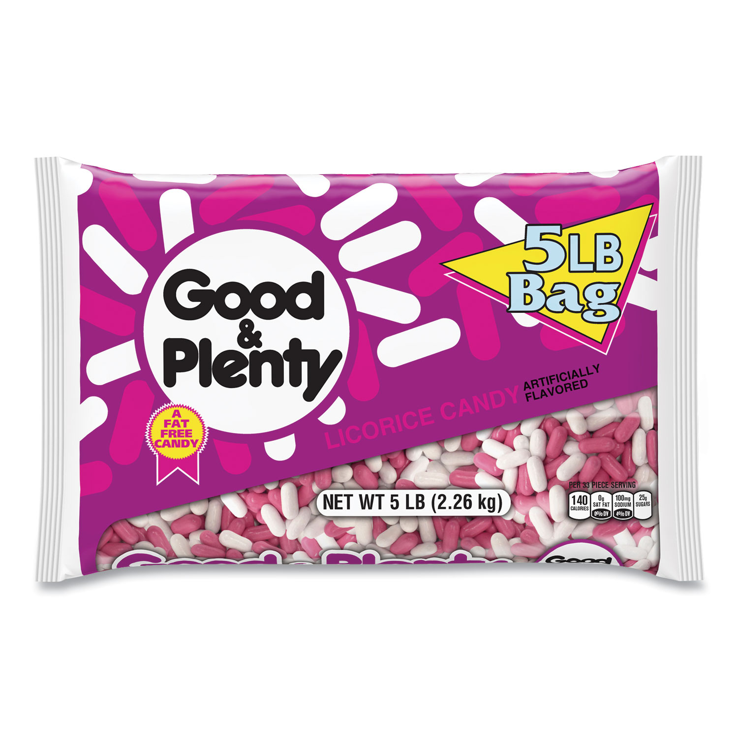 Good & Plenty Licorice Candy, 5 lb Bag, Free Delivery in 1-4 Business Days