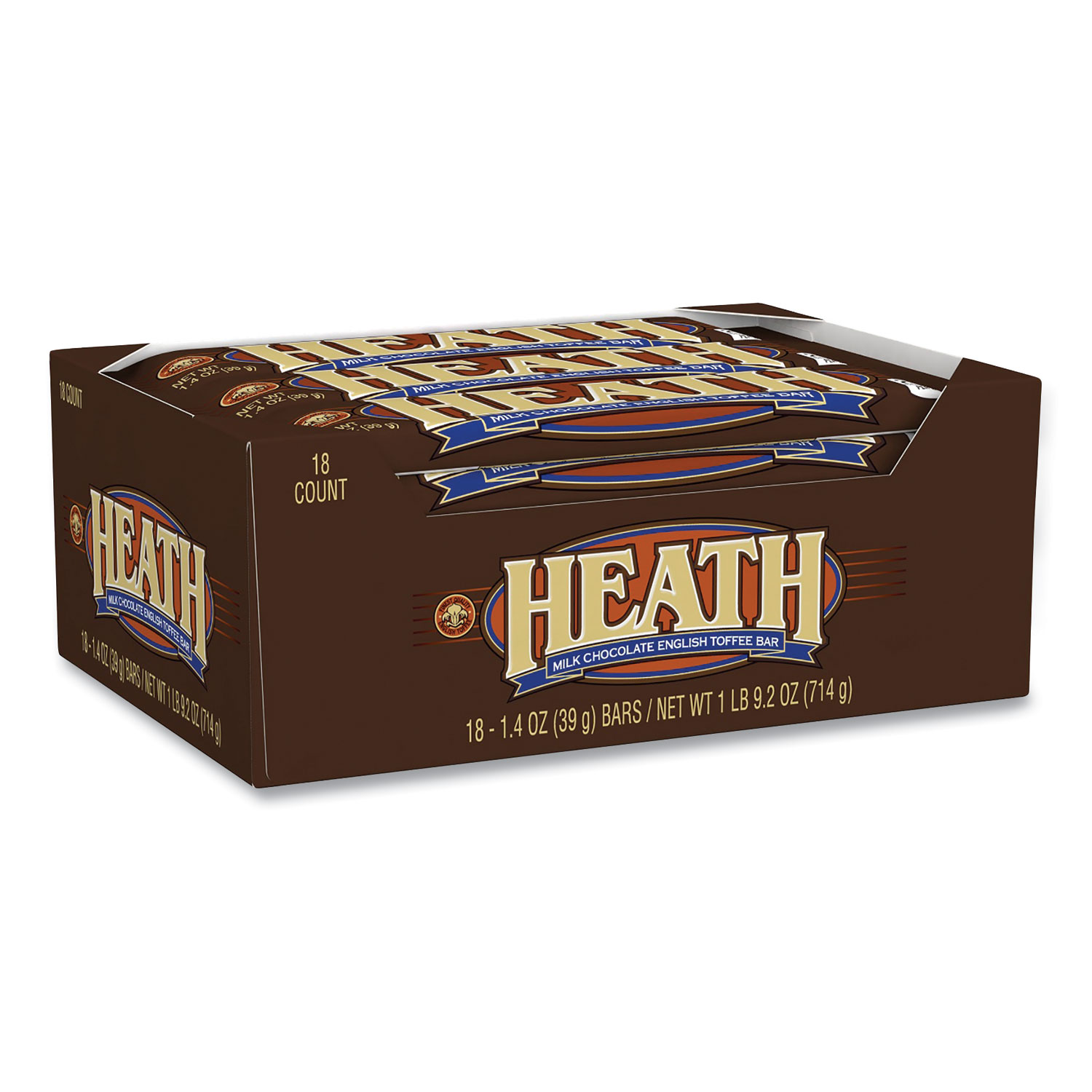  HEATH 6147 Milk Chocolate English Toffee Candy Bar, 1.4 oz Bar, 18 Bars/Box, Free Delivery in 1-4 Business Days (GRR24600206) 