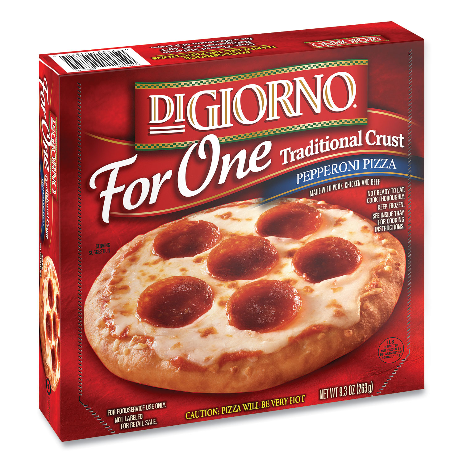  DIGIORNO 18792 For One Single Serve Traditional Crust Pizza, 9.3 oz, Pepperoni, 3/Pack, Free Delivery in 1-4 Business Days (GRR90300119) 