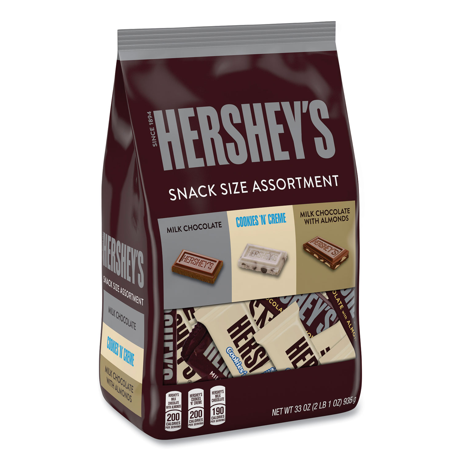  Hershey's 99510 Snack Size Assortment Bag, Assorted, 33 oz, Free Delivery in 1-4 Business Days (GRR24600284) 