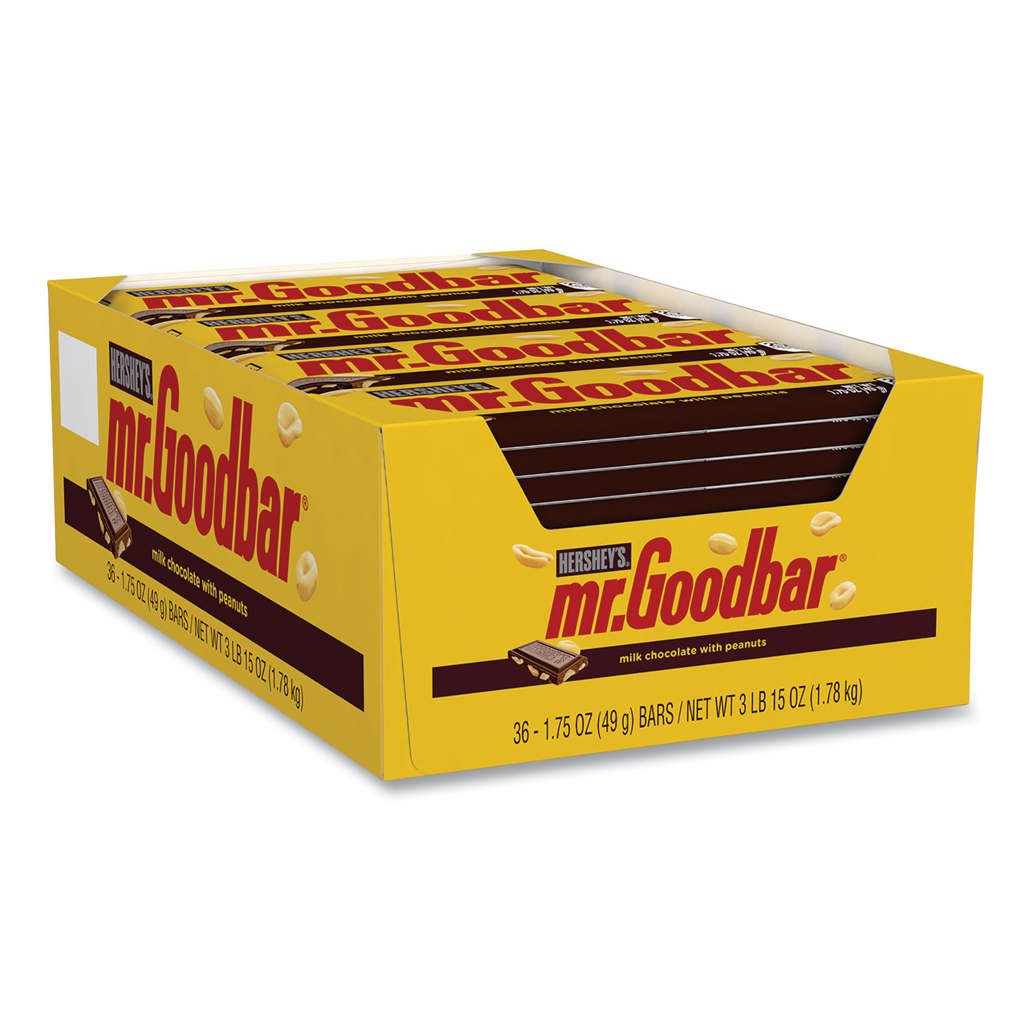  MR. GOODBAR 24300 Chocolate Candy Bar, 1.75 oz Bar, 36 Bars/Box, Free Delivery in 1-4 Business Days (GRR24600185) 