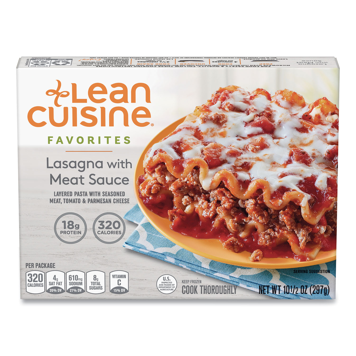  Lean Cuisine 166682 Favorites Lasagna with Meat Sauce, 10.5 oz Box, 3 Boxes/Pack, Free Delivery in 1-4 Business Days (GRR90300127) 