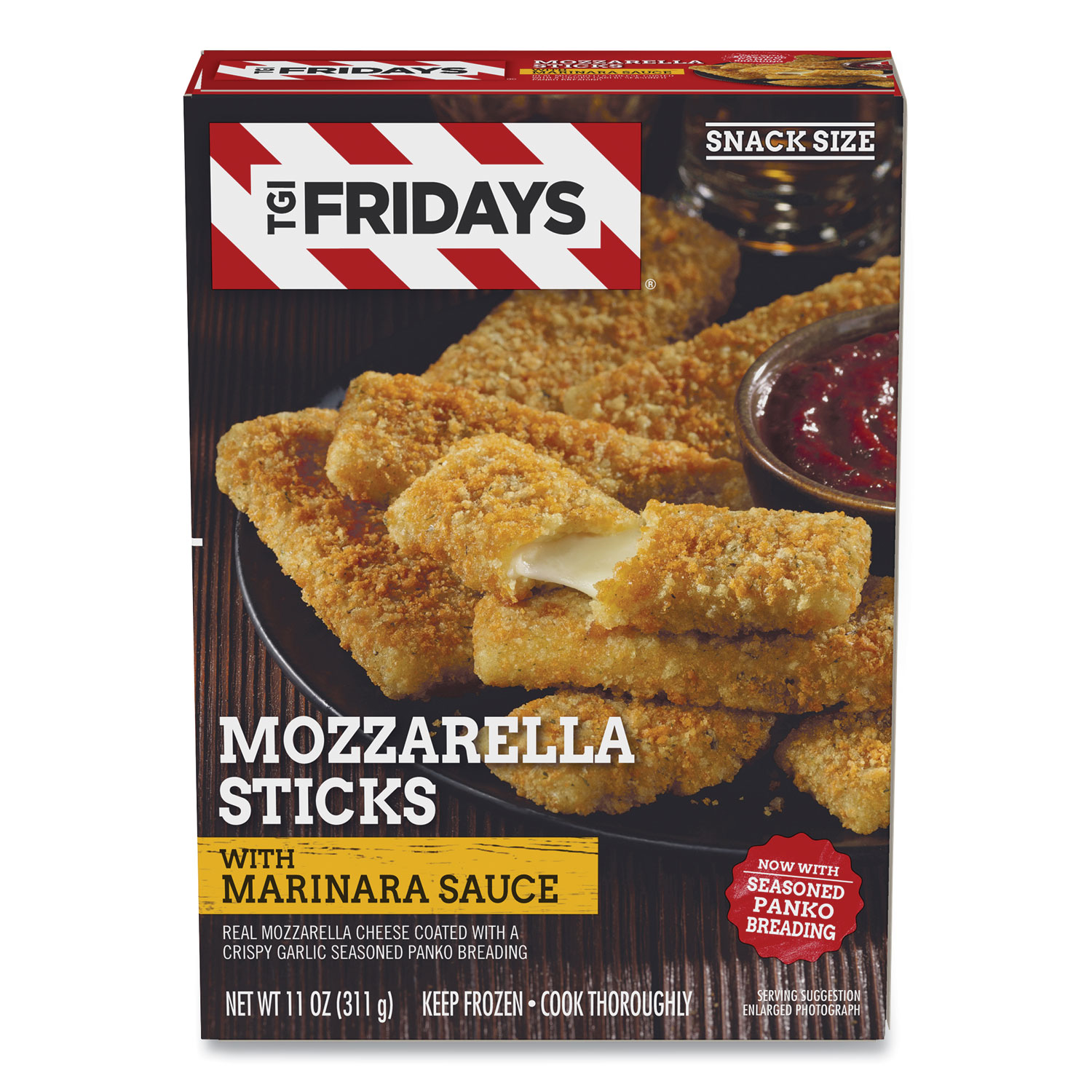  TGI Friday's 68509 Mozzarella Sticks with Marinara Sauce, 11 oz Box, 2 Boxes/Carton, Free Delivery in 1-4 Business Days (GRR90300106) 