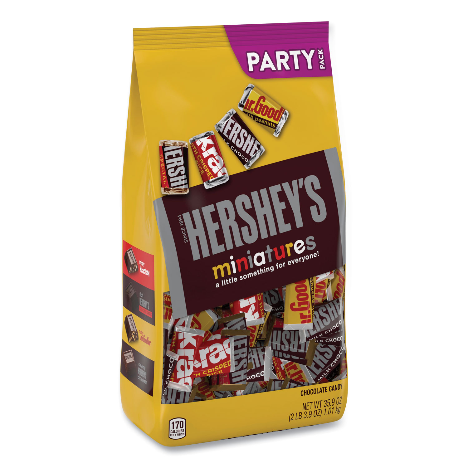  Hershey's 21458 Miniatures Variety Party Pack, Assorted Chocolates, 35.9 oz Bag, Free Delivery in 1-4 Business Days (GRR24600402) 