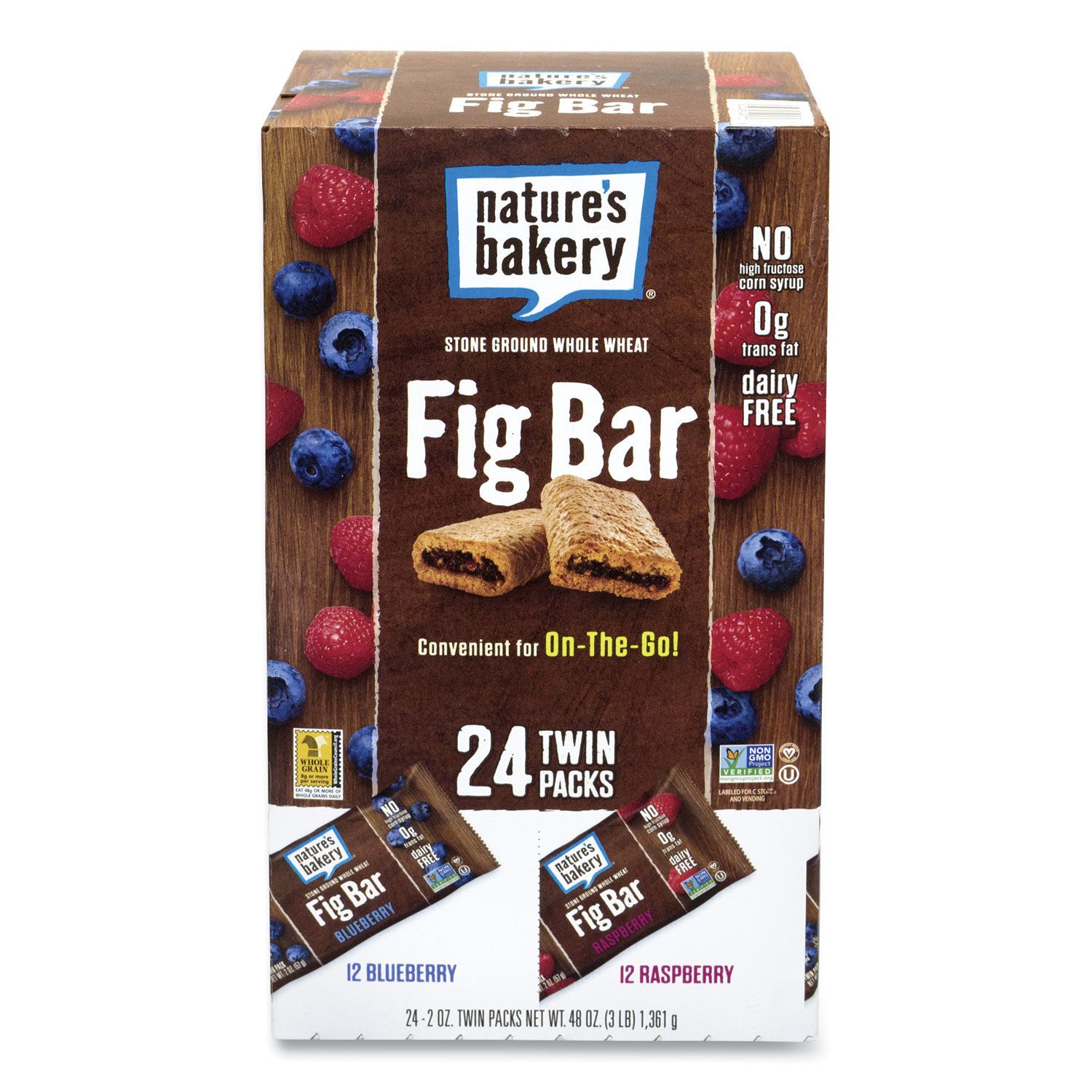  Nature's Bakery 49010 Fig Bars Variety Pack, 2 oz Twin Pack, 24 Twin Packs/Box, Free Delivery in 1-4 Business Days (GRR90000151) 
