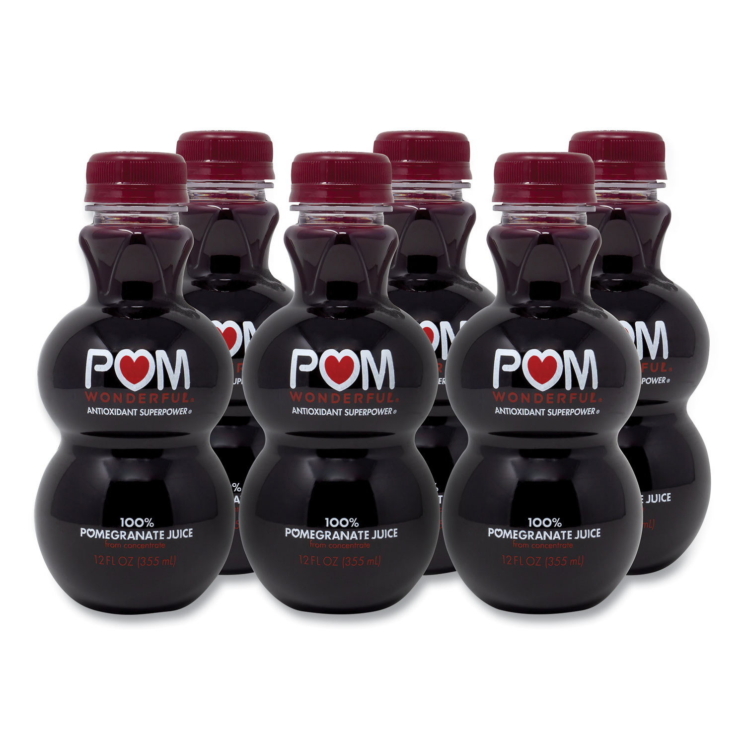  POM Wonderful 12PL00 100% Pomegranate Juice, 12 oz Bottle, 6/Pack, Free Delivery in 1-4 Business Days (GRR90200448) 