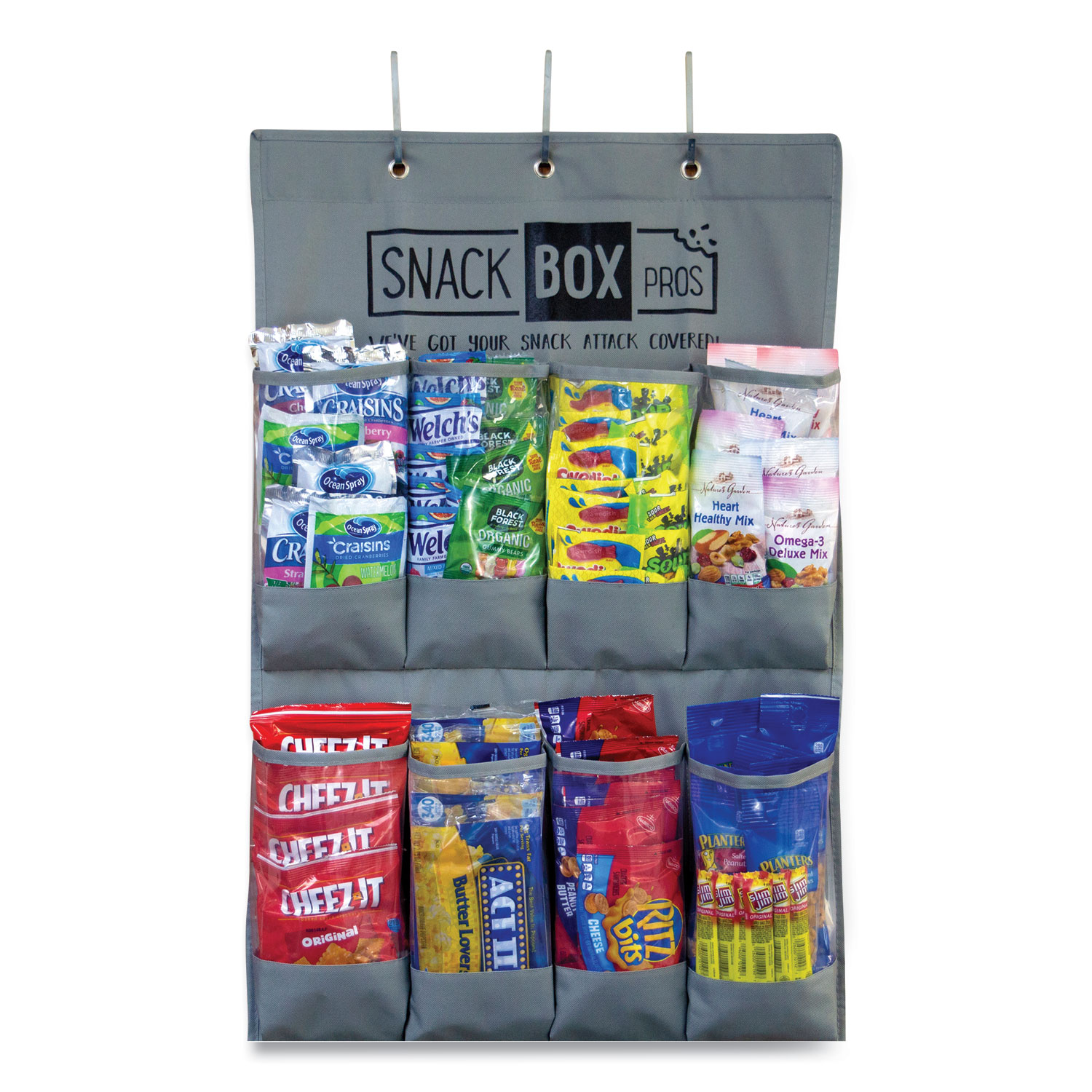  Snack Box Pros 70000045 Breakroom Healthy Snacks Over The Door Organizer, 20 Compartments, 12 x 12 x 20, Gray, Free Delivery in 1-4 Business Days (GRR70000045) 