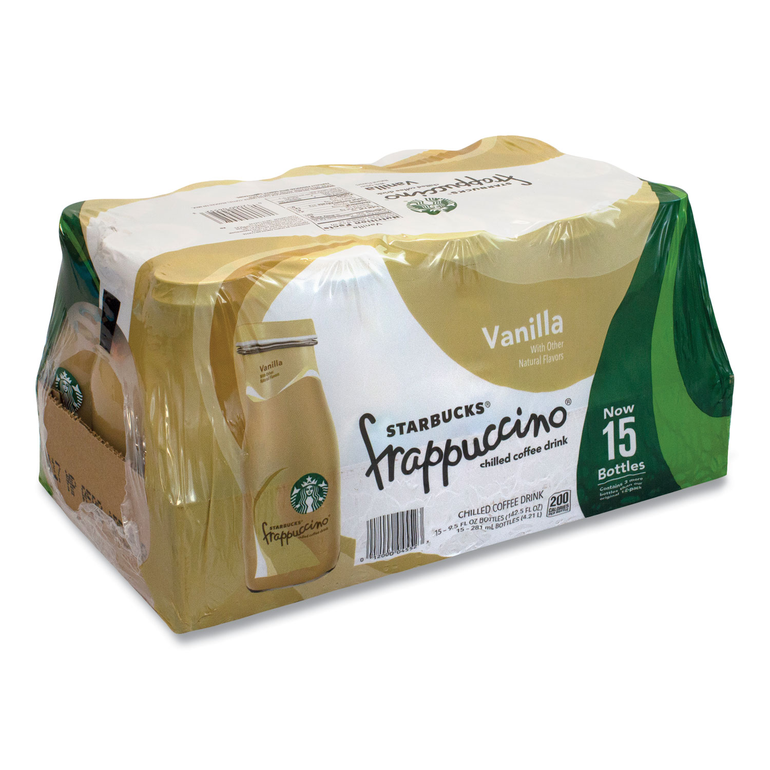  Starbucks 285256 Frappuccino Coffee, 9.5 oz Bottle, Vanilla, 15/Pack, Free Delivery in 1-4 Business Days (GRR90000050) 