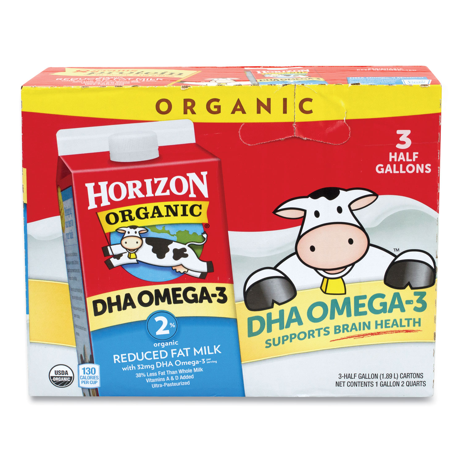  Horizon Organic 263 Organic 2% Milk, 64 oz Carton, 3/Carton, Free Delivery in 1-4 Business Days (GRR90200055) 