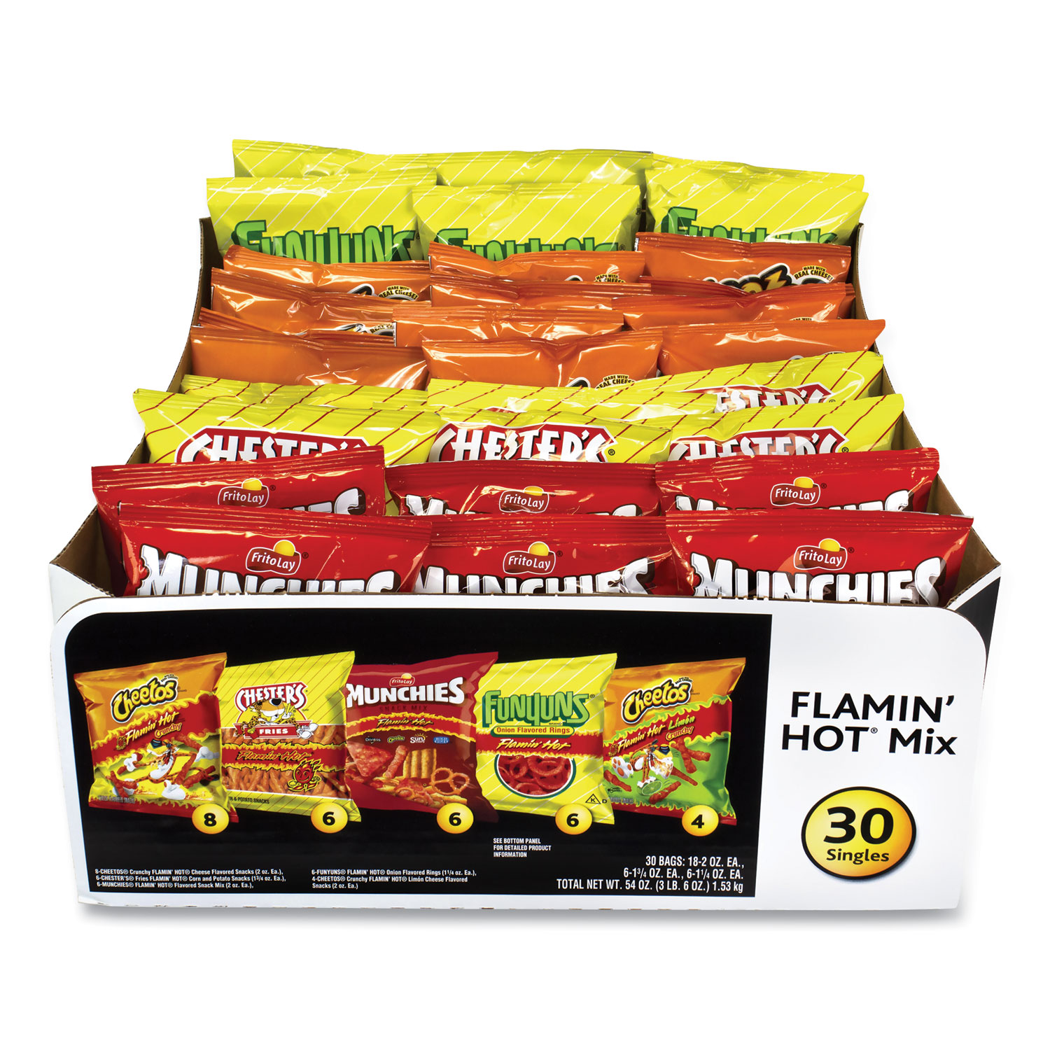  Frito-Lay 27083 Flamin' Hot Mix Variety Pack, Assorted Flavors, Assorted Size Bag, 30 Bags/Carton, Free Delivery in 1-4 Business Days (GRR29500007) 