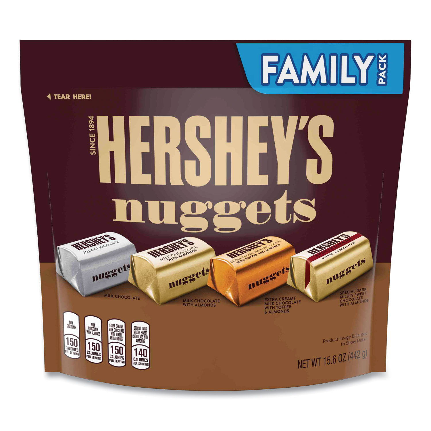  Hershey's 1873 Nuggets Family Pack, Assorted, 15.6 oz Bag, Free Delivery in 1-4 Business Days (GRR24600443) 
