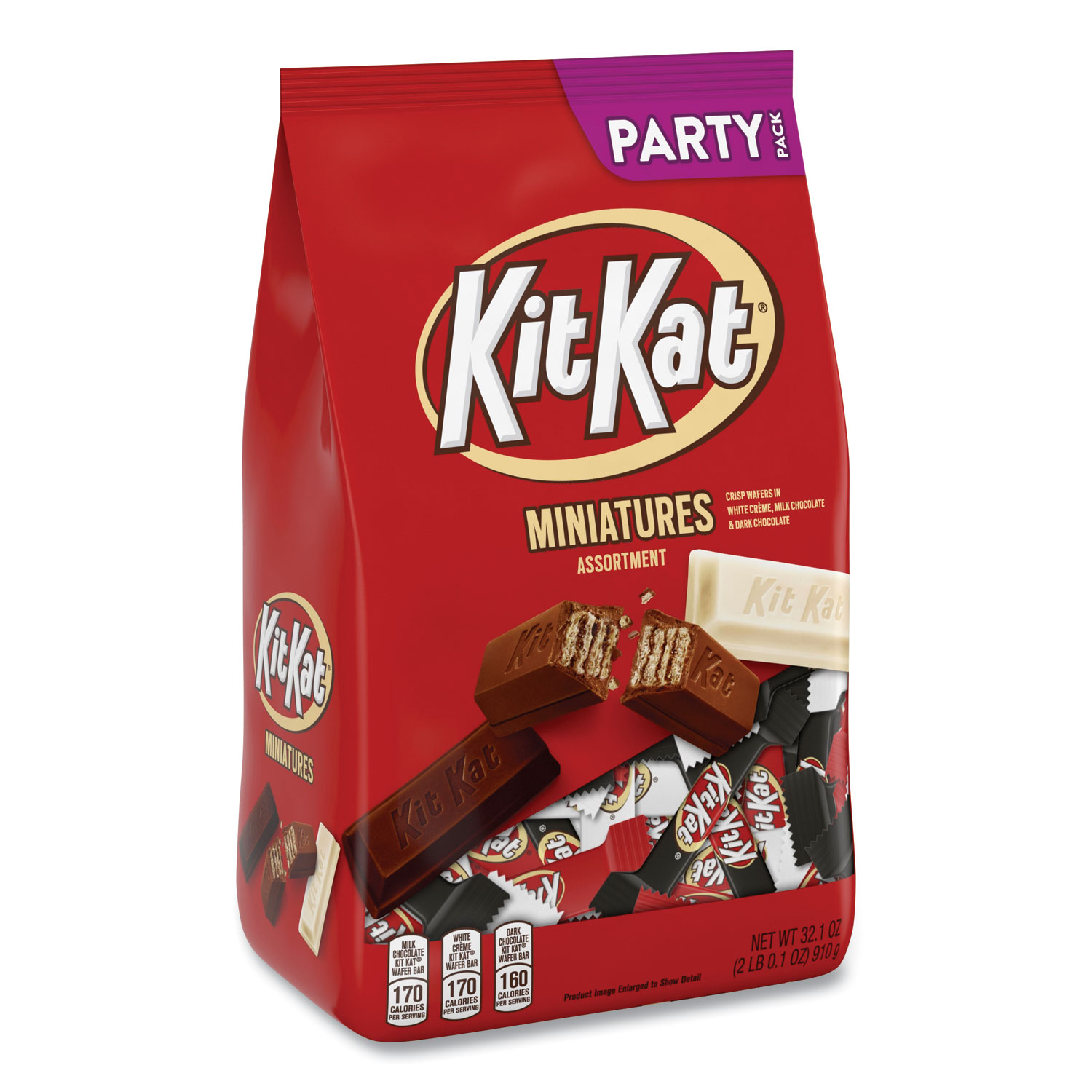  Kit Kat 22673 Miniatures Party Bag, Assorted, 32.1 oz, Free Delivery in 1-4 Business Days (GRR24600414) 