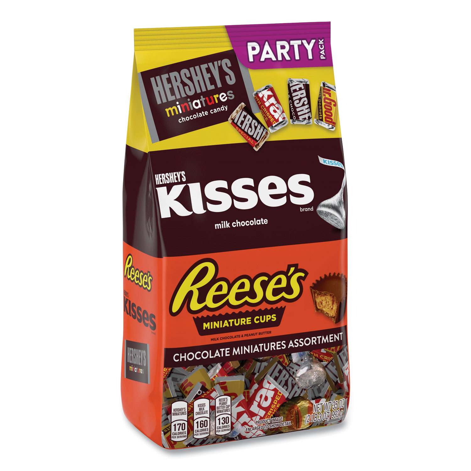  Hershey's 99982 Miniatures Variety Party Pack, Assorted Chocolates, 35 oz Bag, Free Delivery in 1-4 Business Days (GRR24600417) 