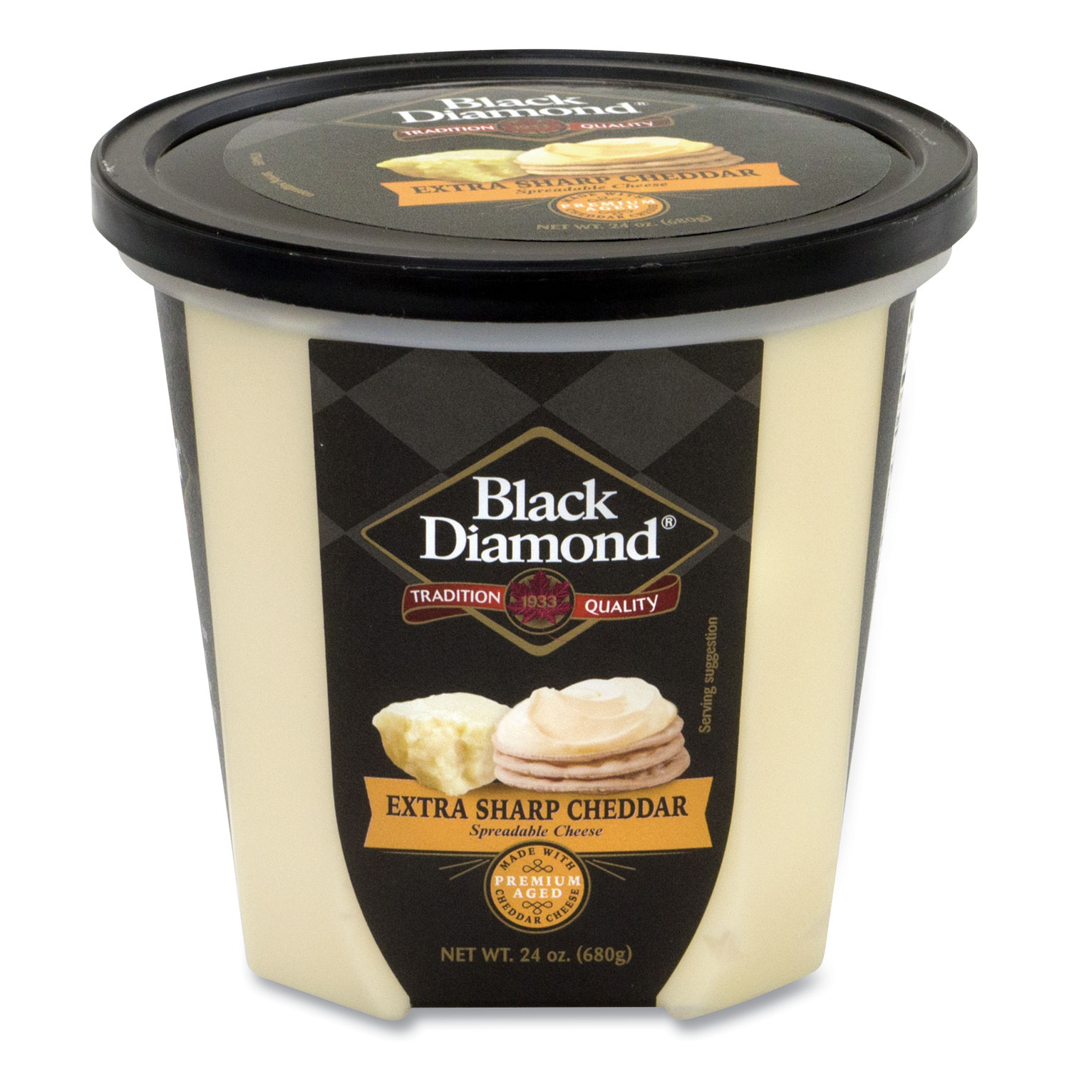 Black Diamond® Extra Sharp White Cheddar Cheese Spread, 24 oz Tub, Free Delivery in 1-4 Business Days