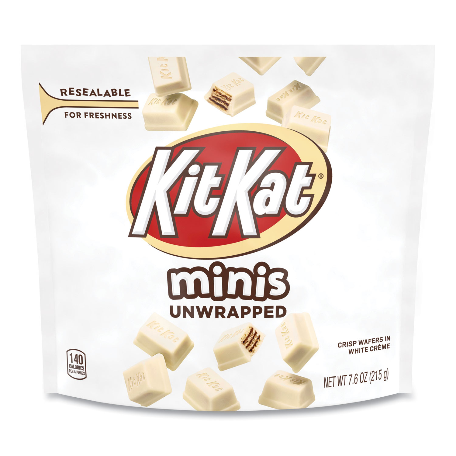  Kit Kat 99663 Minis Unwrapped Wafer Bars, 7.6 oz Bag, White Creme, 3/Pack, Free Delivery in 1-4 Business Days (GRR24600466) 
