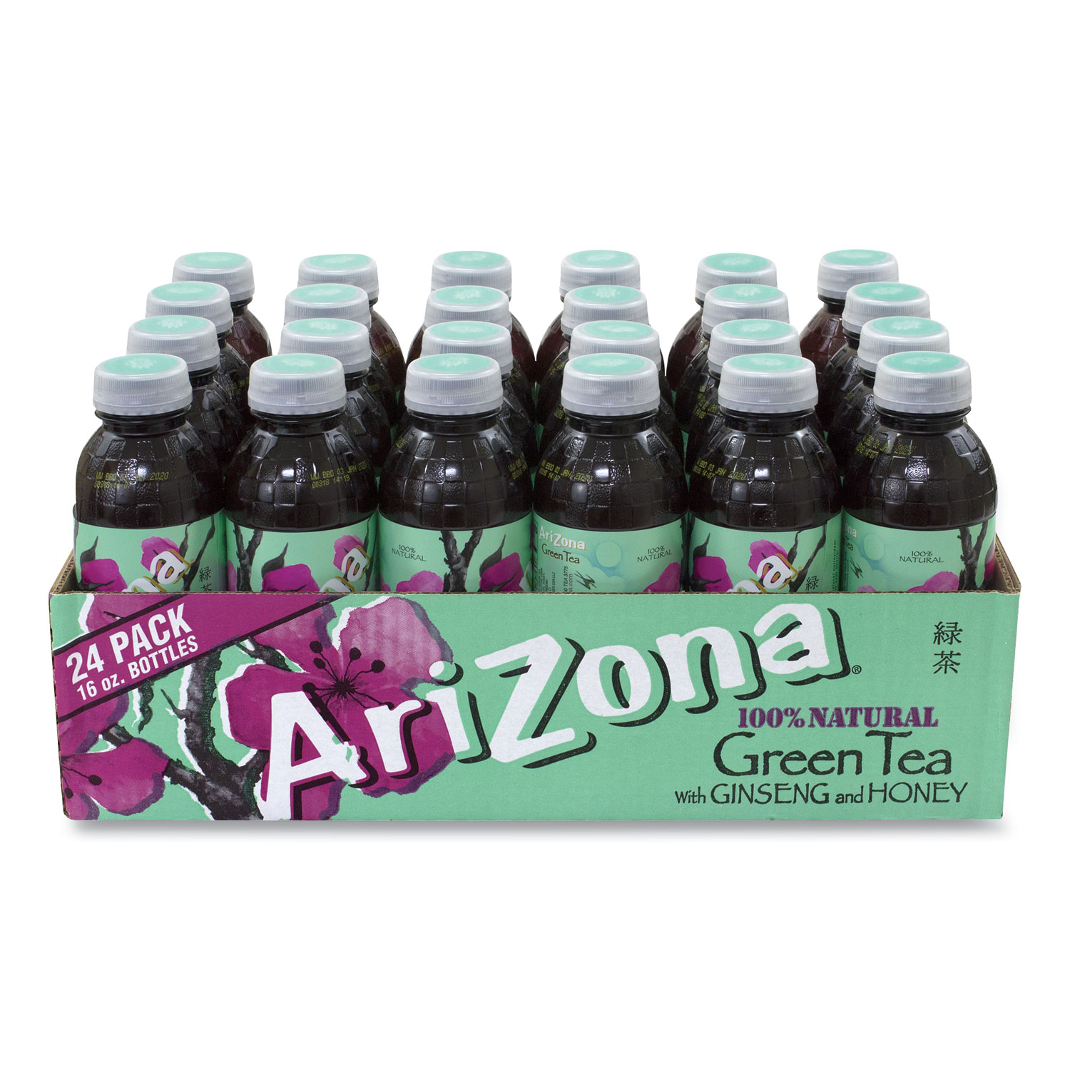  Arizona 72423 Green Tea with Ginseng and Honey, 16 oz Can, 24/Pack, Free Delivery in 1-4 Business Days (GRR90000086) 