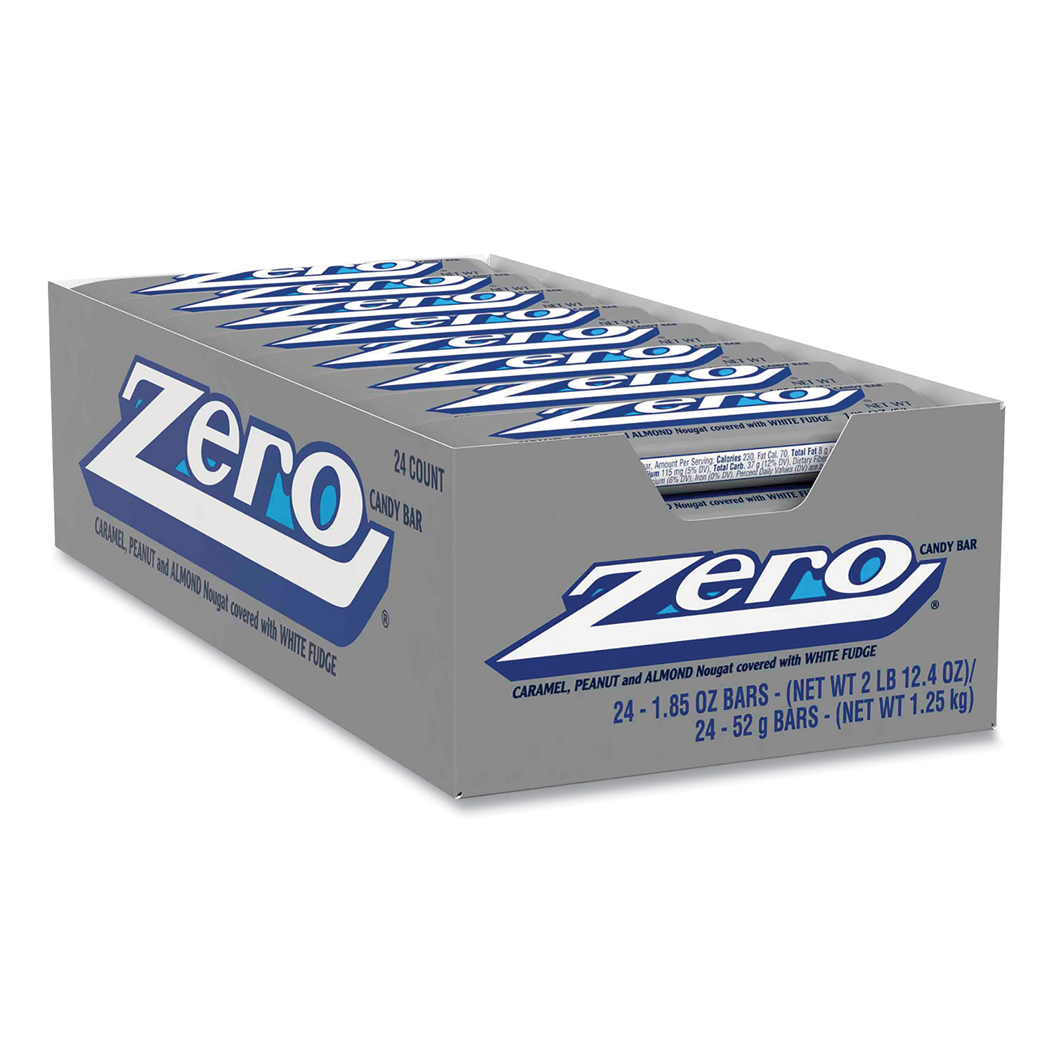  ZERO 80415 Candy Bar, 1.85 oz Bar, 24 Bars/Box, Free Delivery in 1-4 Business Days (GRR24600178) 