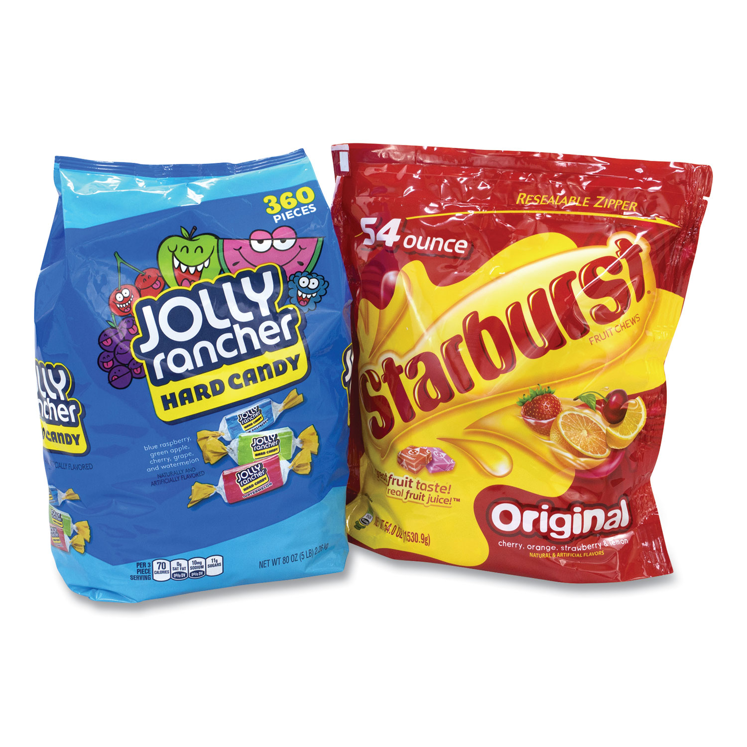  National Brand 600B0003 Chewy and Hard Candy Party Asst, Jolly Rancher/Starburst, 8.5 lbs Total, 2 Bag Bundle, Free Delivery in 1-4 Business Days (GRR600B0003) 