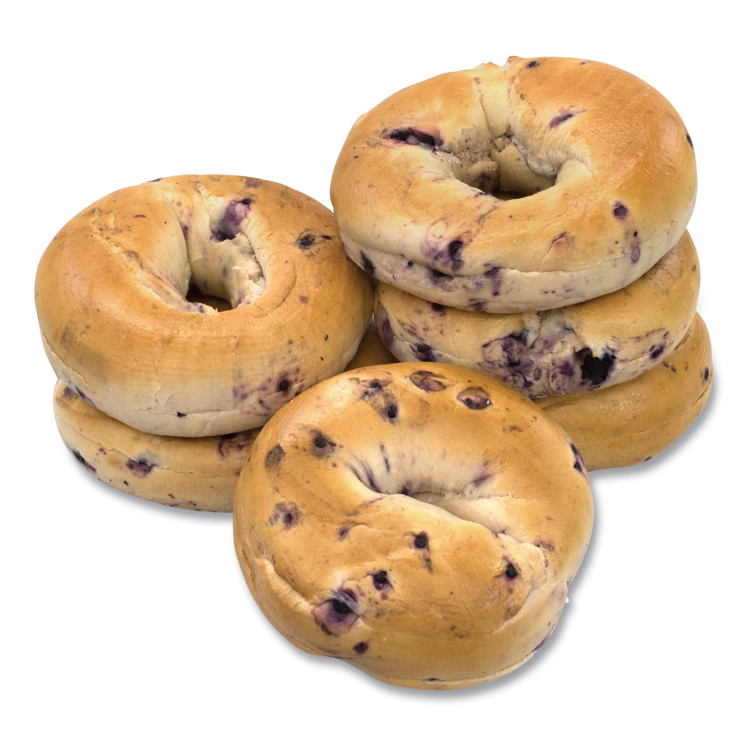 National Brand Fresh Blueberry Bagels, 6/Pack, Free Delivery in 1-4 Business Days