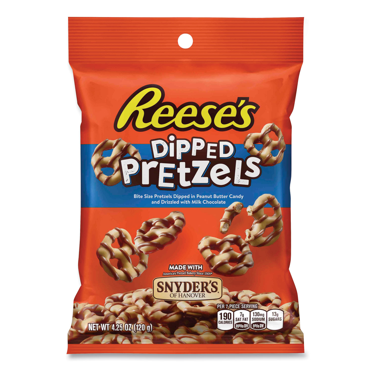  Reese's 21461 Dipped Pretzels, 4.25 oz Bag, Free Delivery in 1-4 Business Days (GRR24600288) 