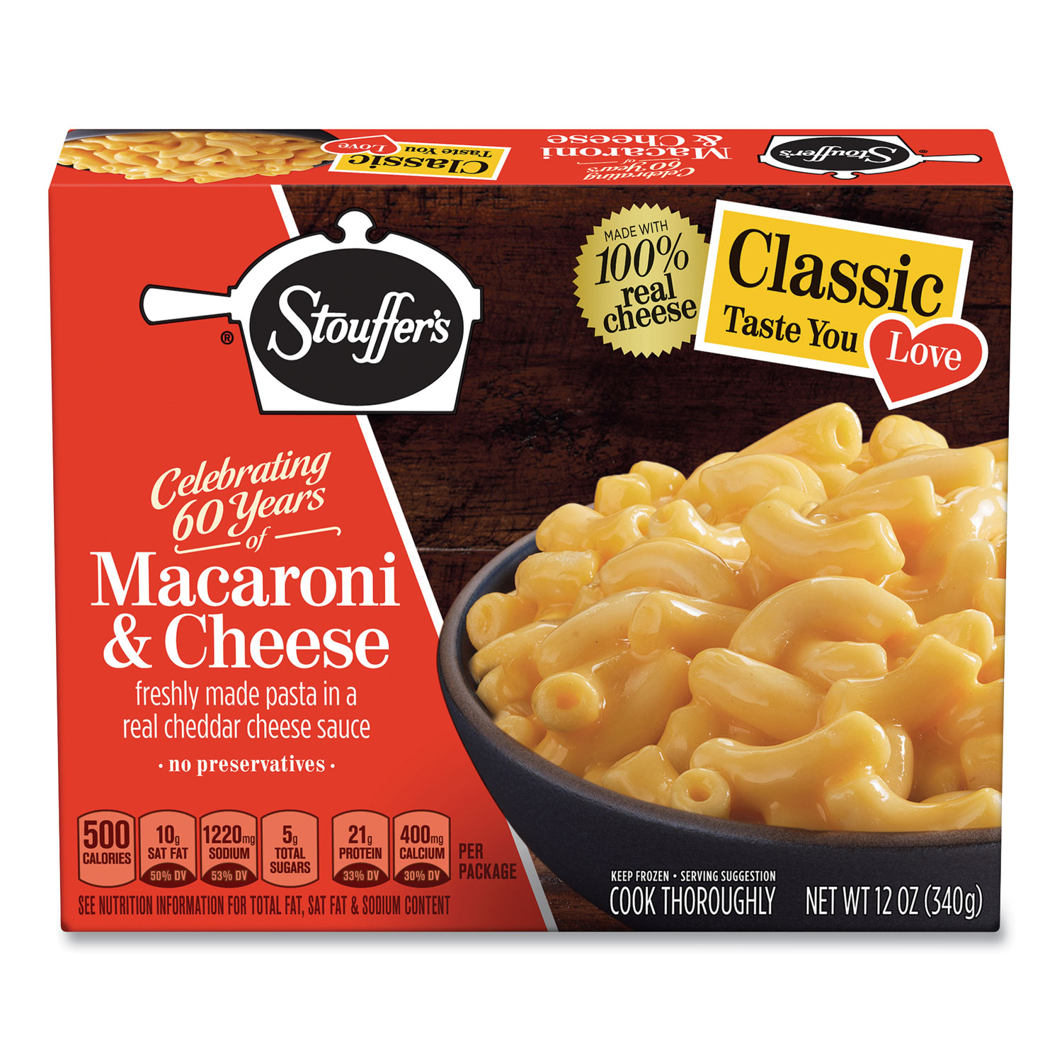  Stouffer's 103403 Classics Macaroni and Cheese Meal, 12 oz Box, 6 Boxes/Pack, Free Delivery in 1-4 Business Days (GRR90300112) 
