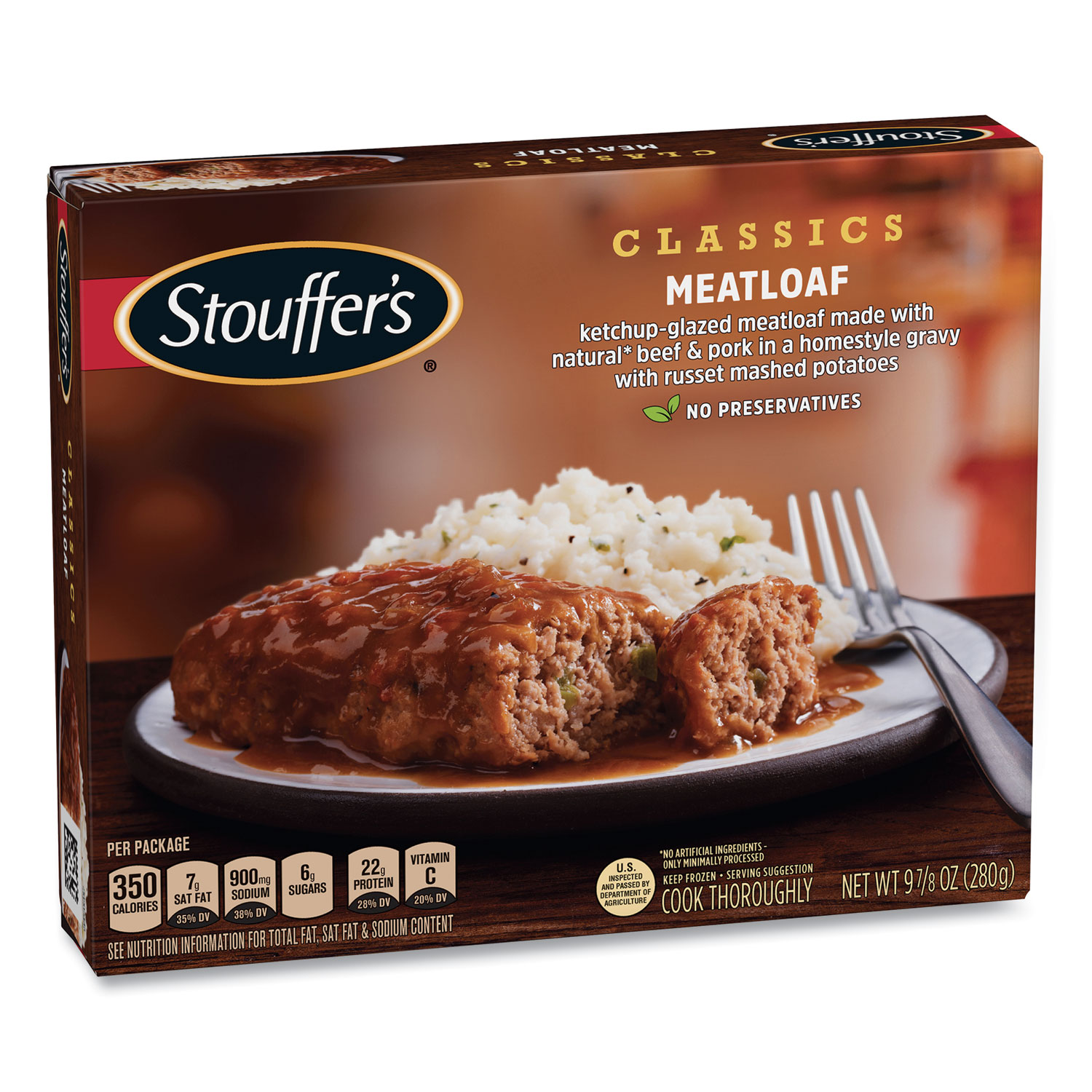  Stouffer's 100723 Classics Meatloaf with Mashed Potatoes, 9,88 oz Box, 3 Boxes/Pack, Free Delivery in 1-4 Business Days (GRR90300129) 