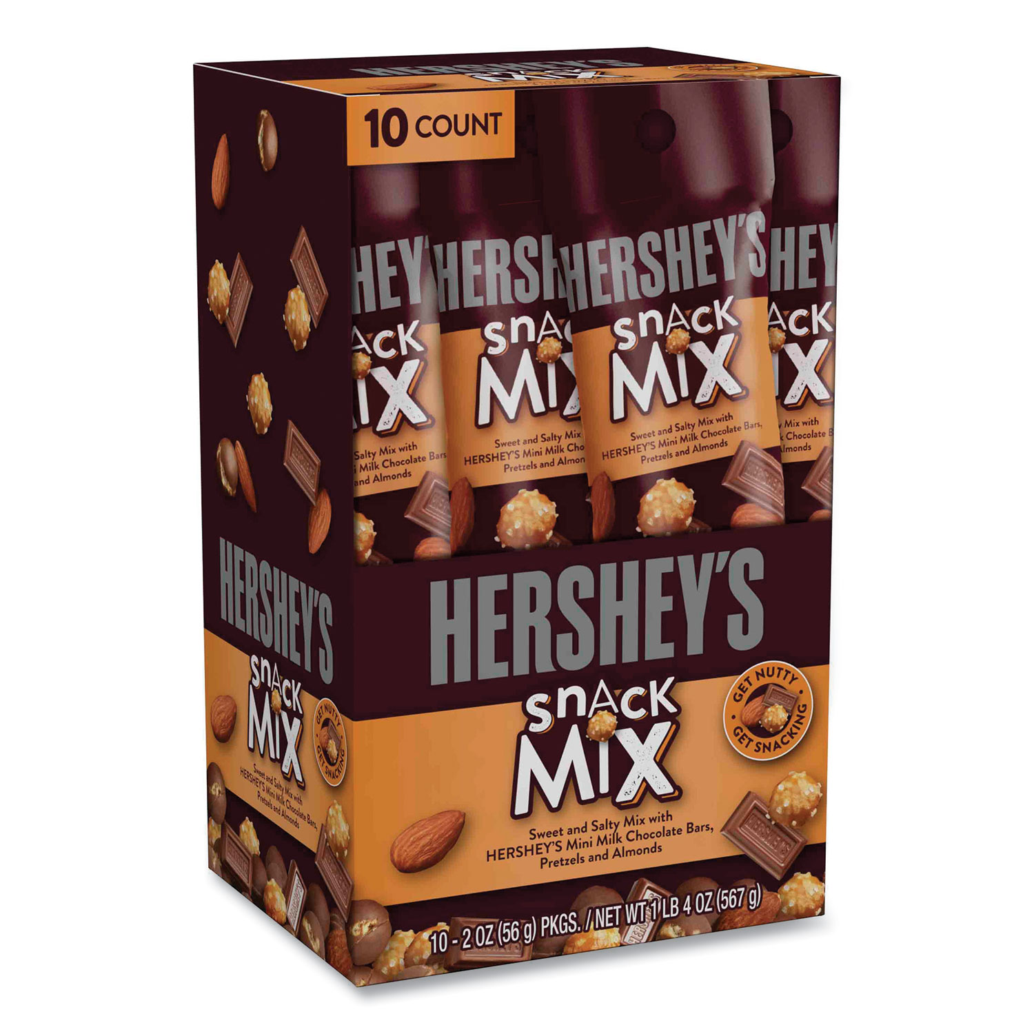  Hershey's 21072 Snack Mix, Milk Chocolate, 2 oz Tube, 10 Tubes/Box, Free Delivery in 1-4 Business Days (GRR24600294) 