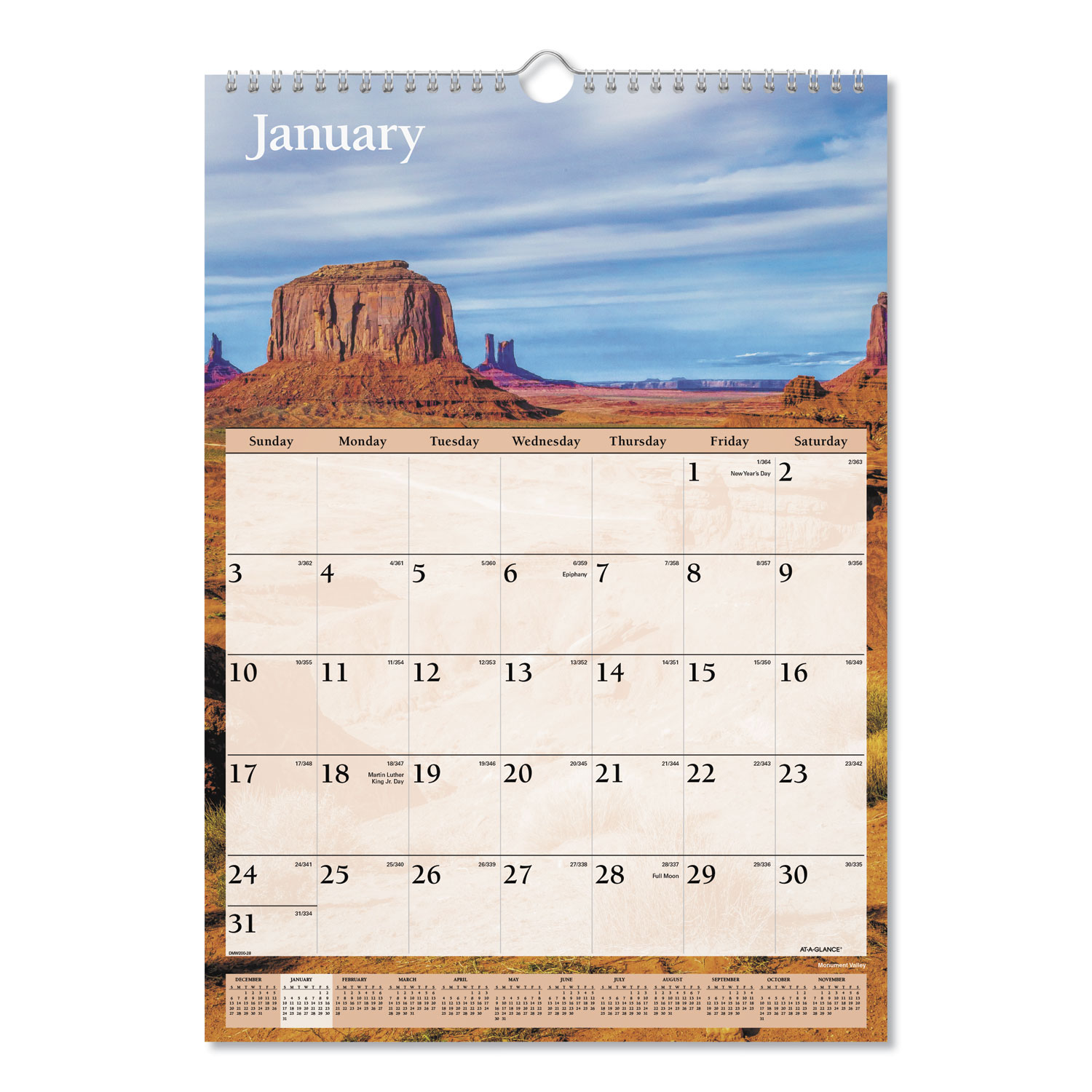  AT-A-GLANCE DMW20028 Scenic Monthly Wall Calendar, 12 x 17, 2020 (AAGDMW20028) 