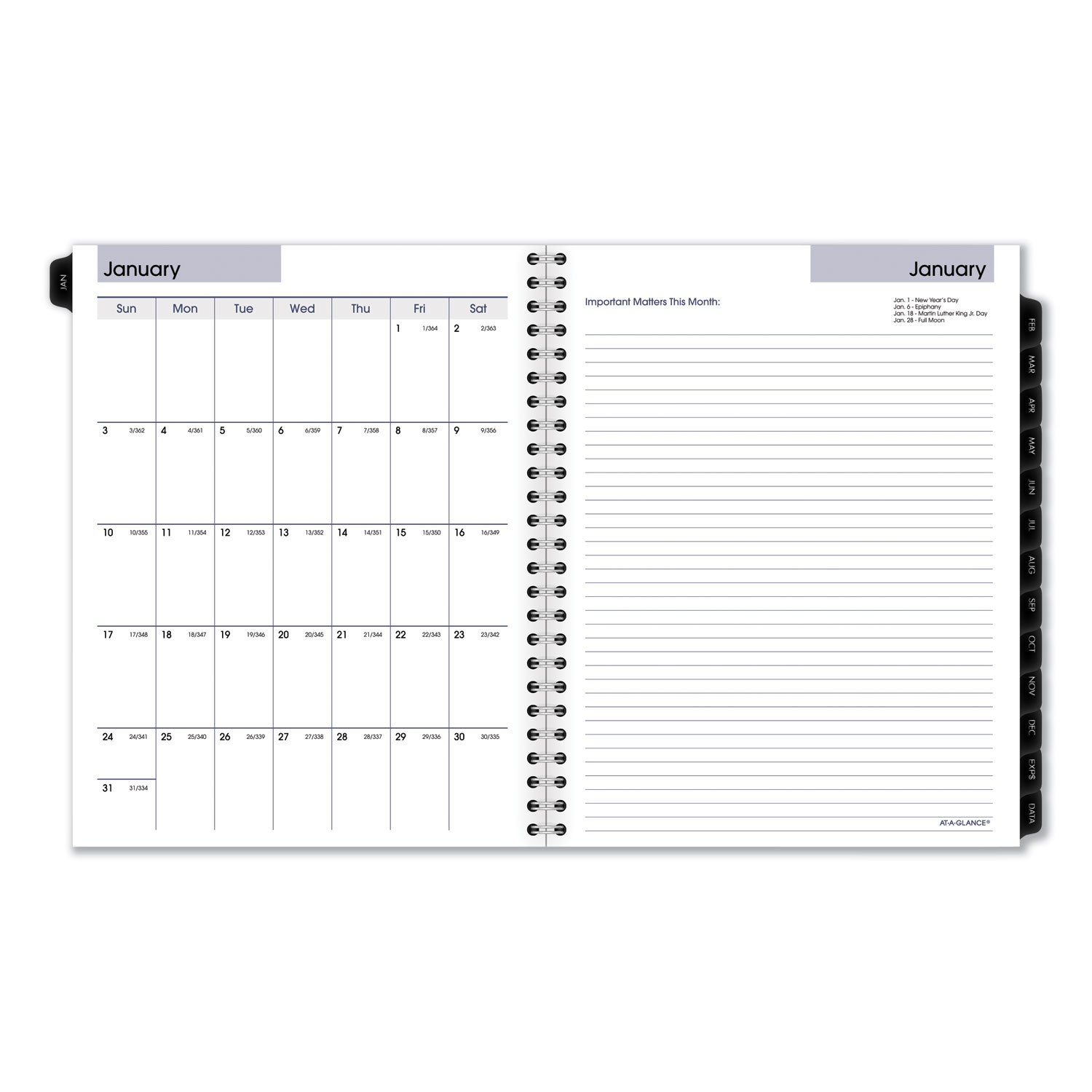 DayMinder Executive Weekly/Monthly Refill, 8.75 x 7, White Sheets, 12 ...