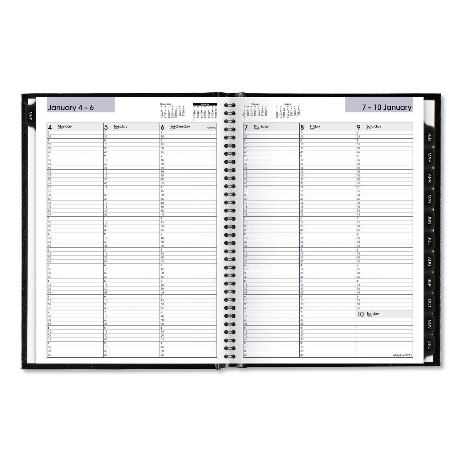 dayminder-hardcover-weekly-vertical-column-format-appointment-book-11-x-8-black-cover-12-month-jan-to-dec-2025-mastersupplyonline