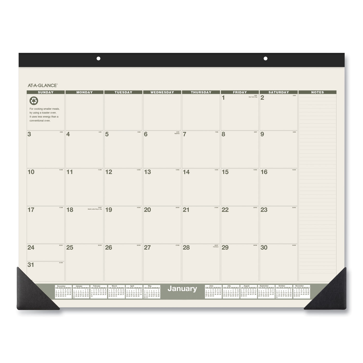  AT-A-GLANCE SK32G00 Recycled Monthly Desk Pad, 22 x 17, 2020 (AAGSK32G00) 
