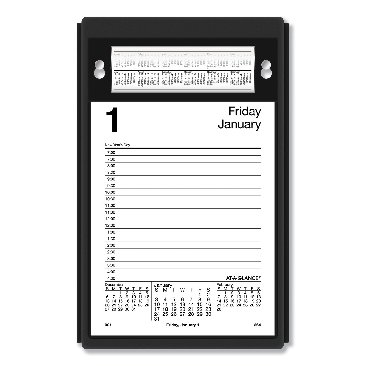 Pad Style Desk Calendar Refill, 5 x 8, White Sheets, 2023 Pacific Ink