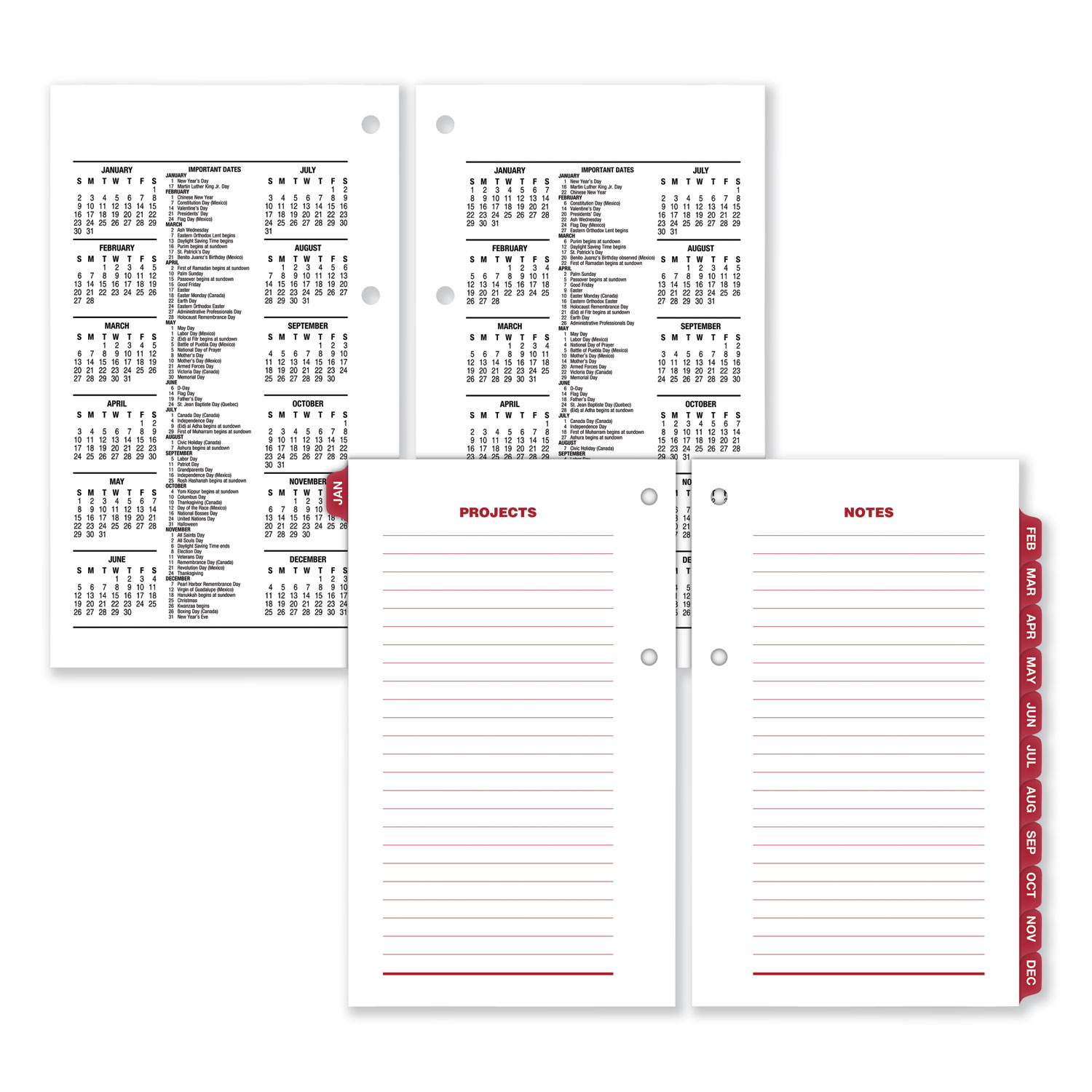 AT A GLANCE Desk Calendar Refill With Tabs 3 5 X 6 White Sheets at-a-glance-desk-calendar-refill-with-tabs-3-5-x-6-white-sheets
