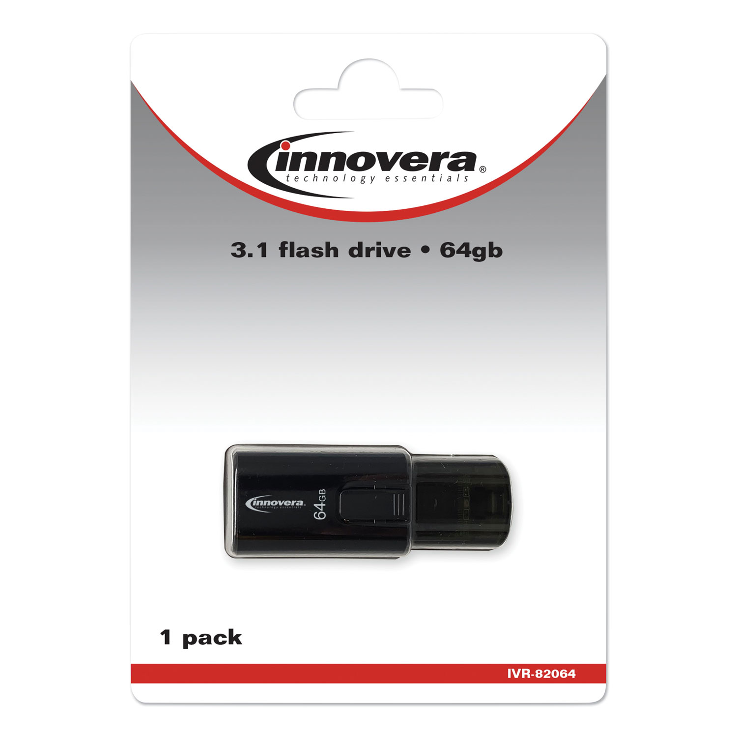  Innovera 82064 USB 3.0 Flash Drive, 64 GB, (IVR82064) 