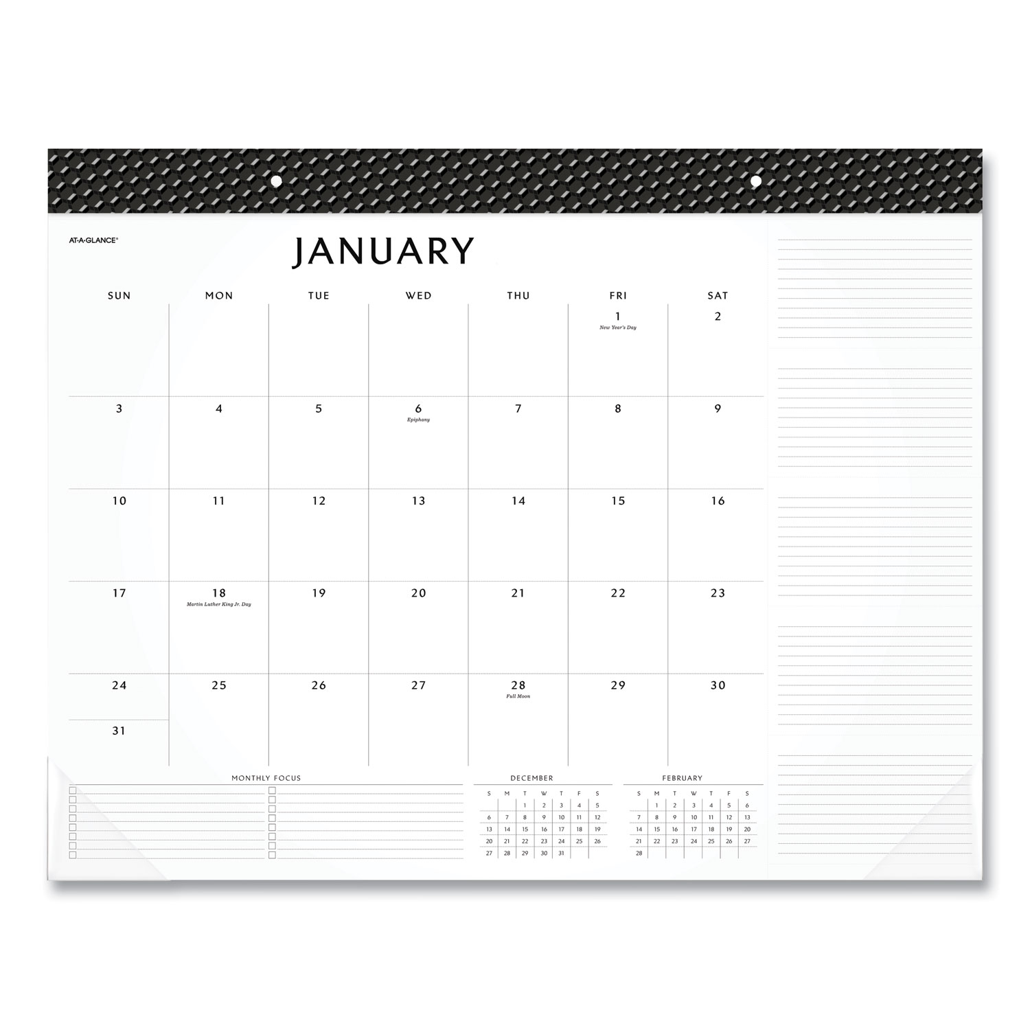  AT-A-GLANCE SK752400 Elevation Desk Pad Calendars, 21.75 x 17, 2021 (AAGSK752400) 