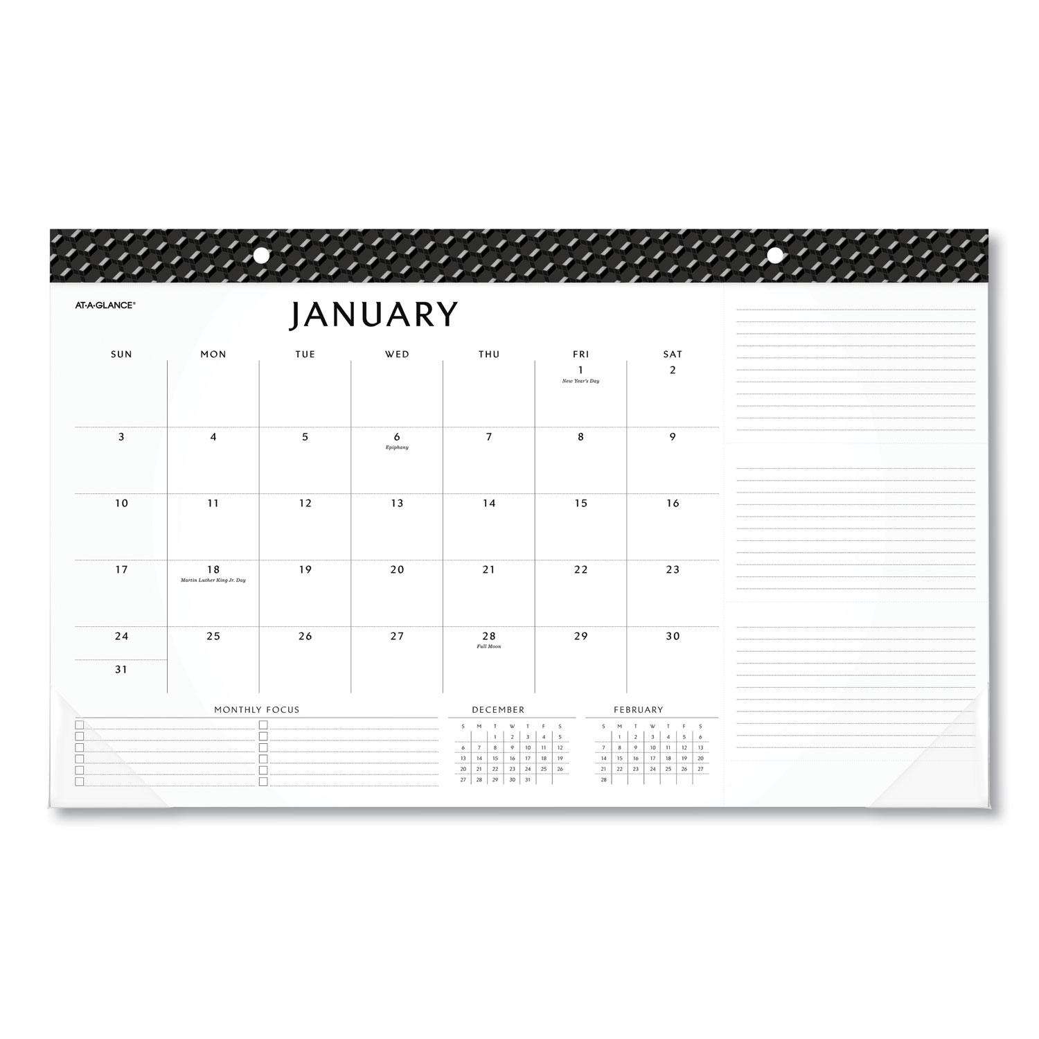  AT-A-GLANCE SK751400 Elevation Desk Pad Calendars, 17.75 x 11, 2021 (AAGSK751400) 