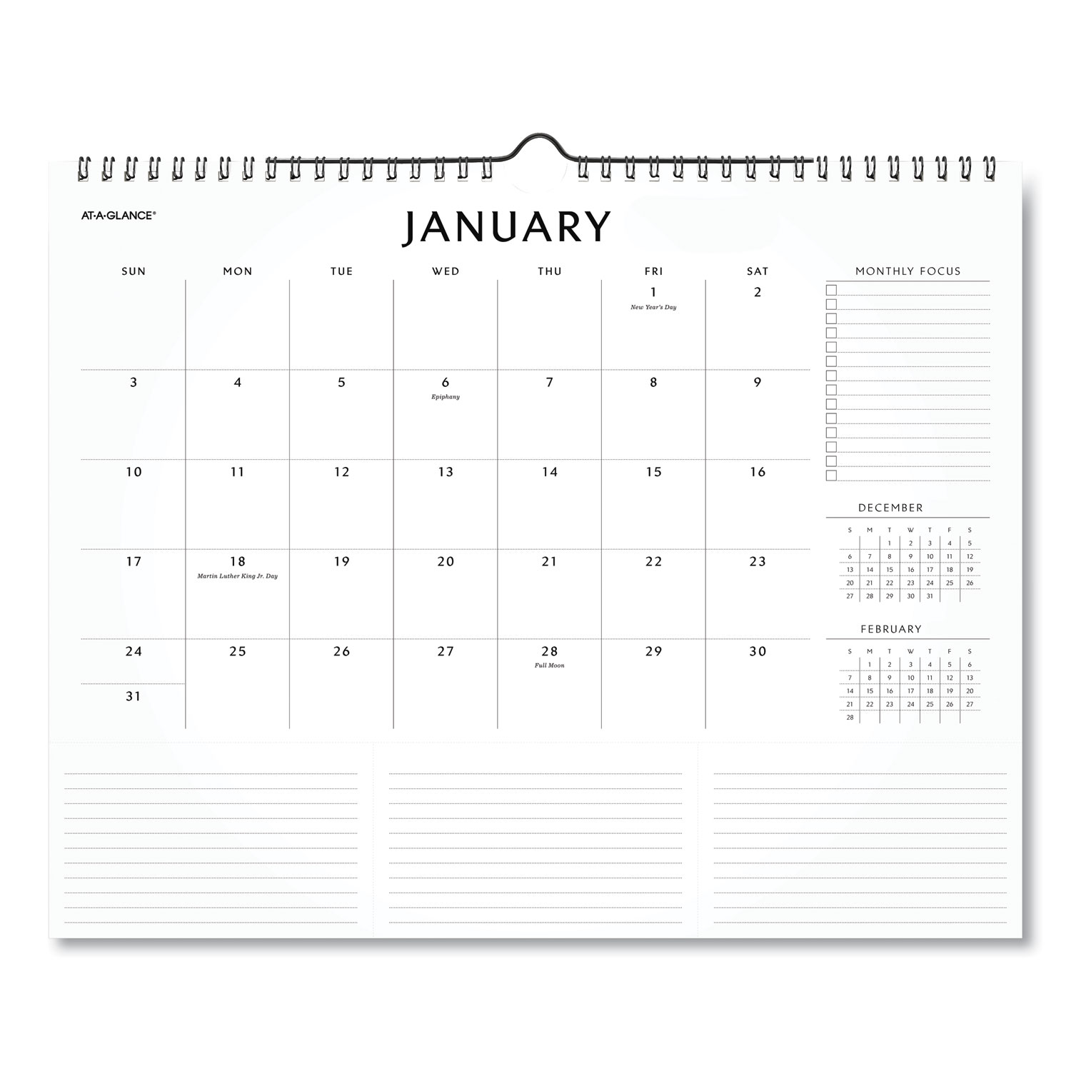 Elevation Wall Calendar, Elevation Focus Formatting, 15 x 12, White