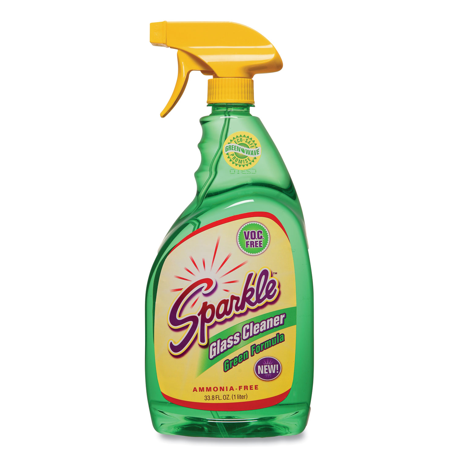  Sparkle 30345 Green Formula Glass Cleaner, 33.8 oz Bottle (FUN30345) 
