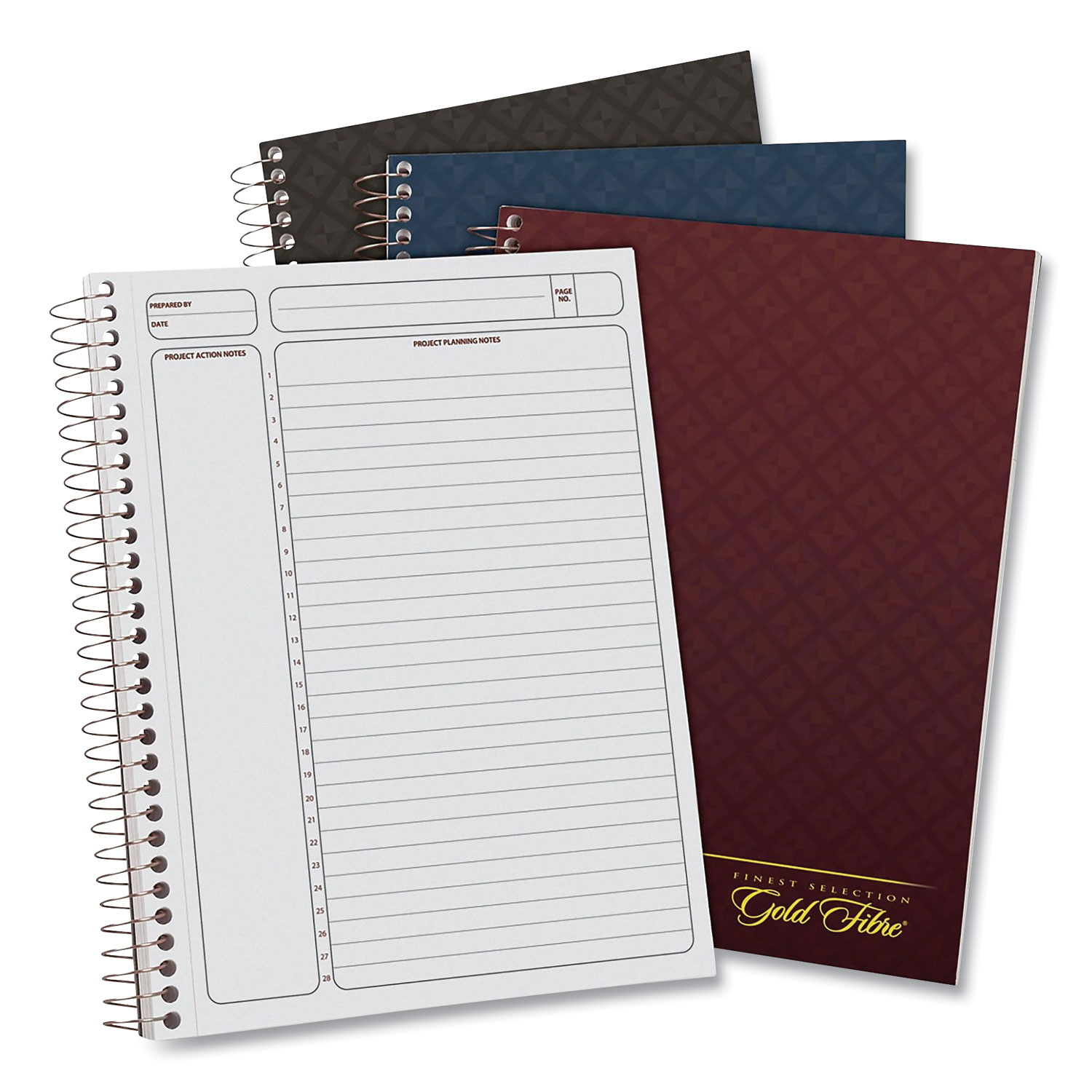 Ampad® Gold Fibre Project Planner, Cornell Rule, Randomly Assorted Covers, 9.5 x 7.25, 84 Sheets