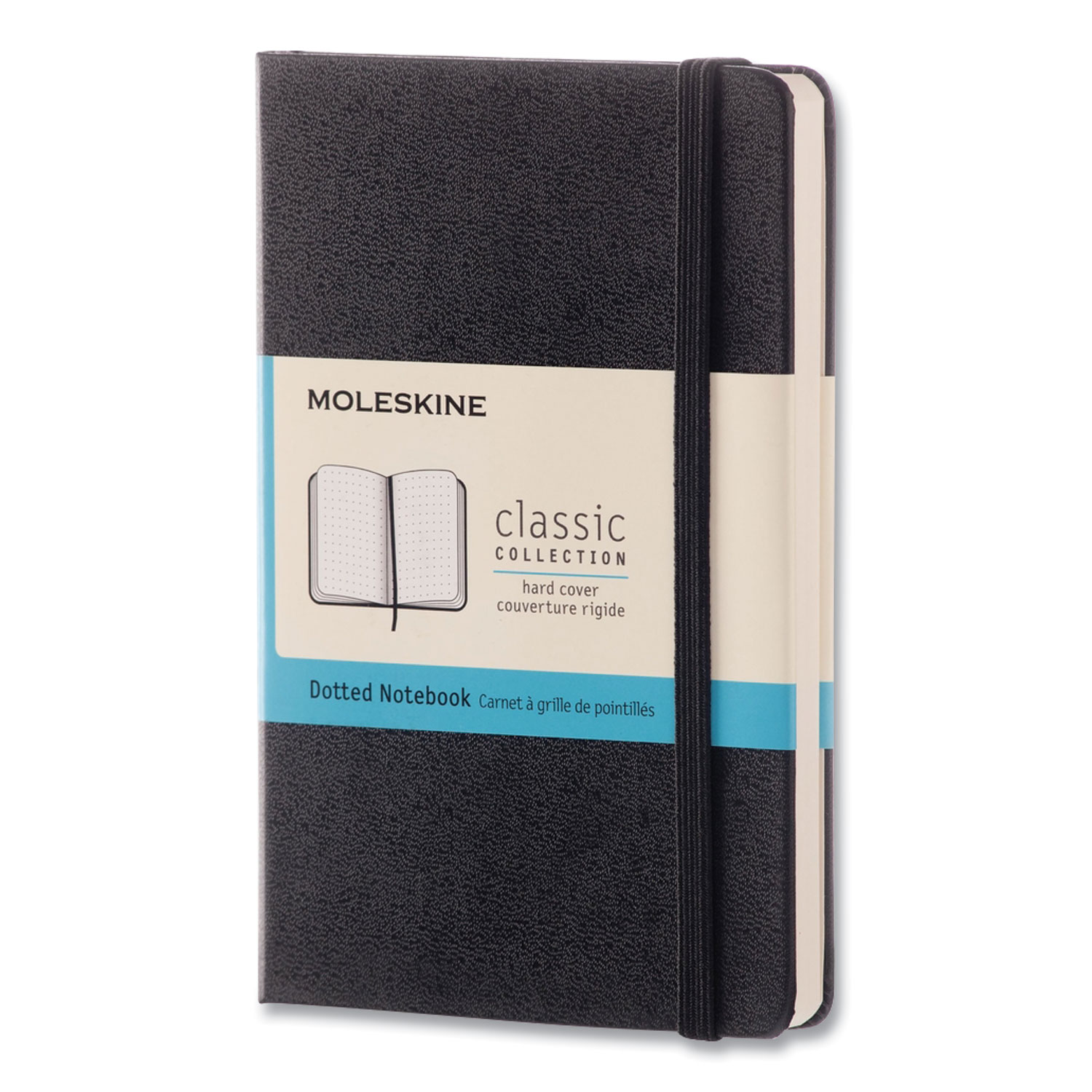 Moleskine® Classic Collection Hard Cover Notebook, Dotted Ruled, Black Cover, 5.5 x 3.5