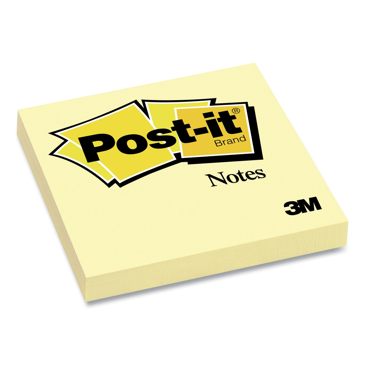  Post-it Notes 654 YW Original Pads in Canary Yellow, 3 x 3, 100 Sheets/Pad (MMM394221) 