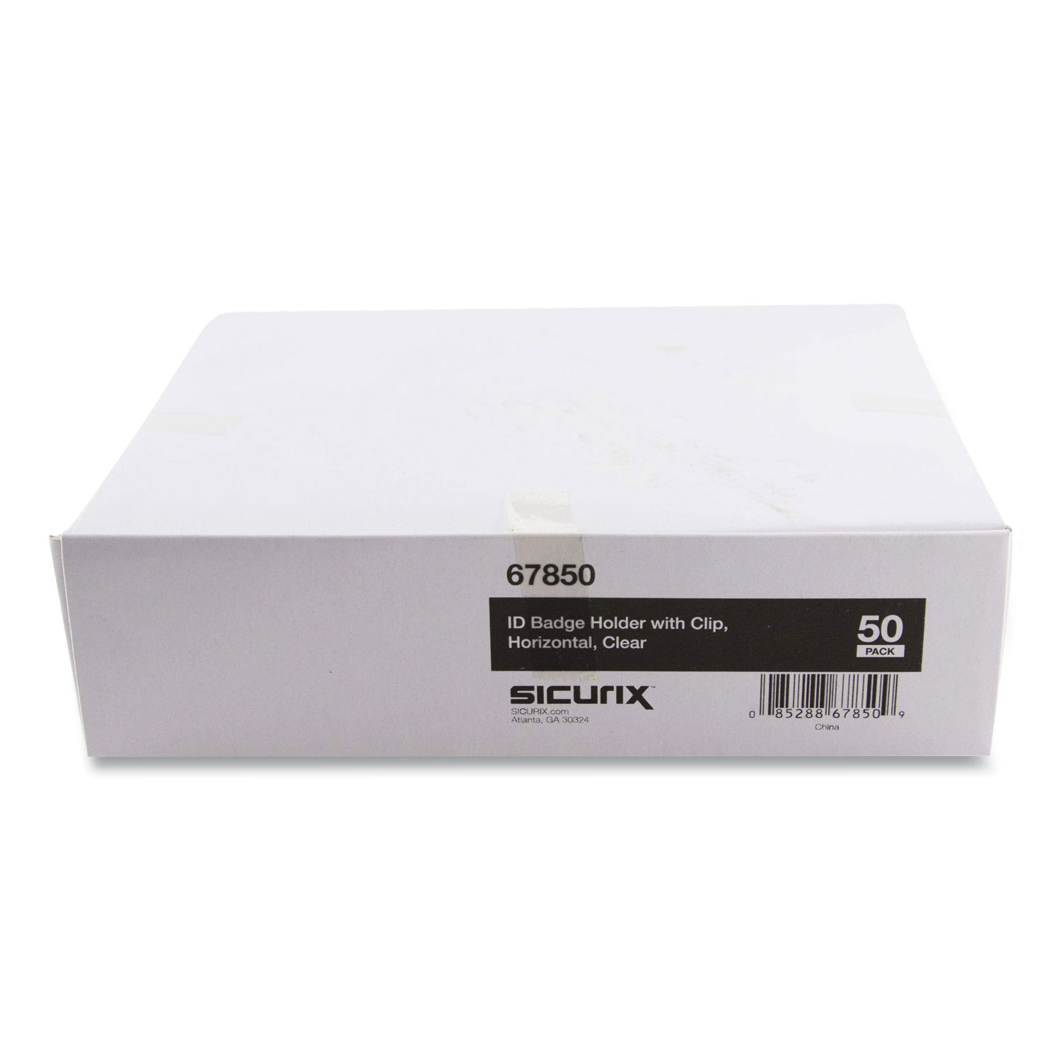 SICURIX® SICURIX Badge Holder, Horizontal, 2.5 x 3.5, Clear, 50/Box